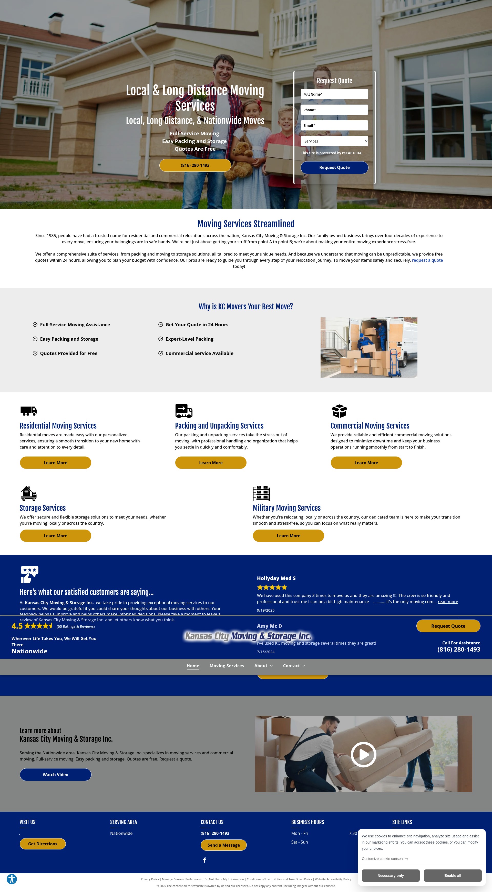 Screenshot of www.kcmovers.com