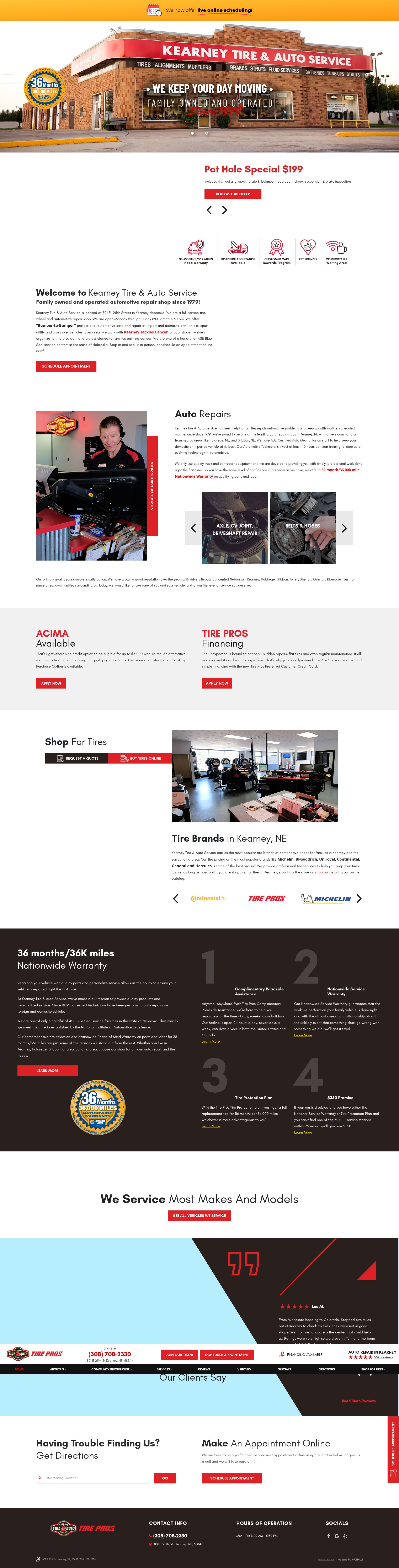 Screenshot of www.kearneytire.com