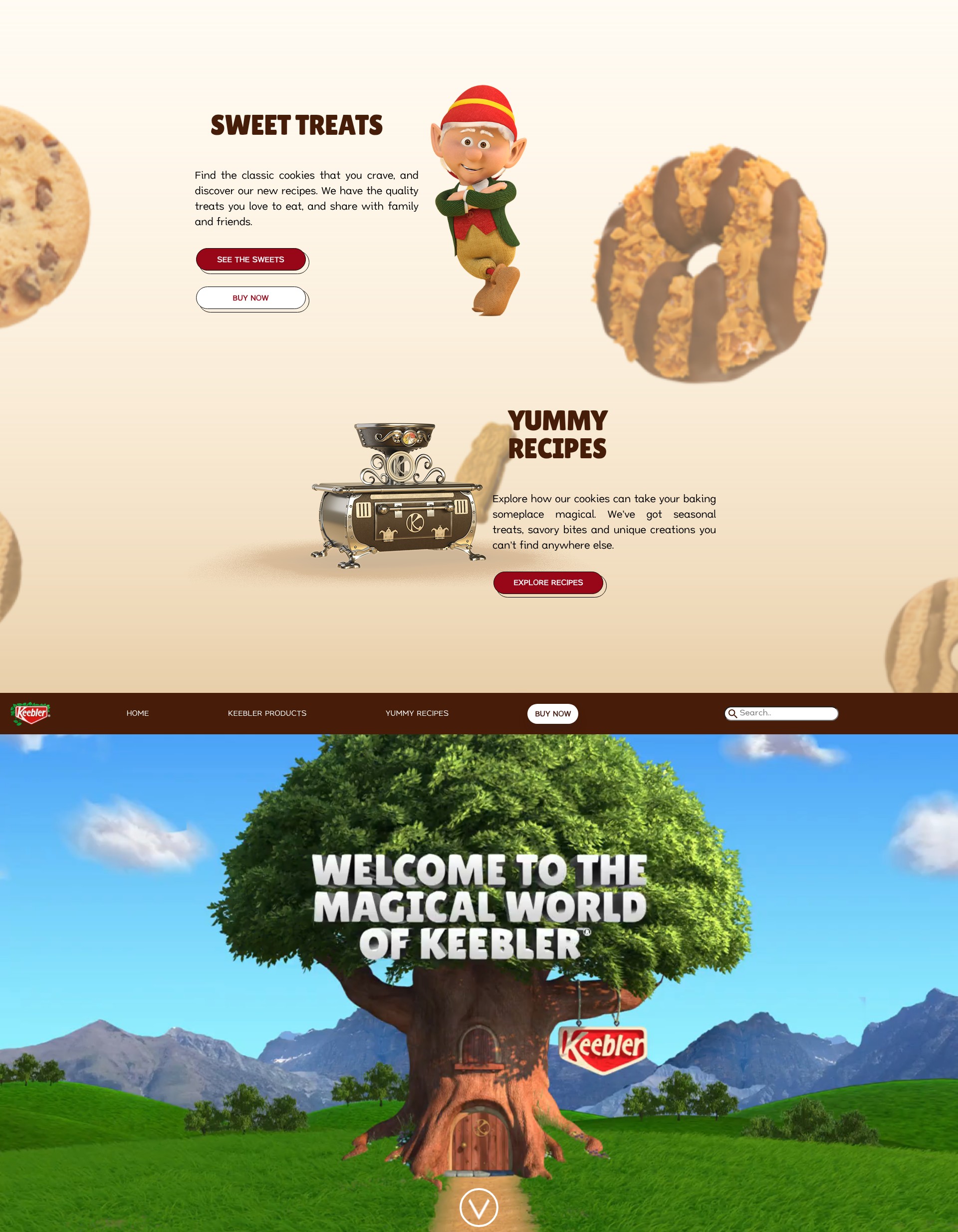 Screenshot of www.keebler.com