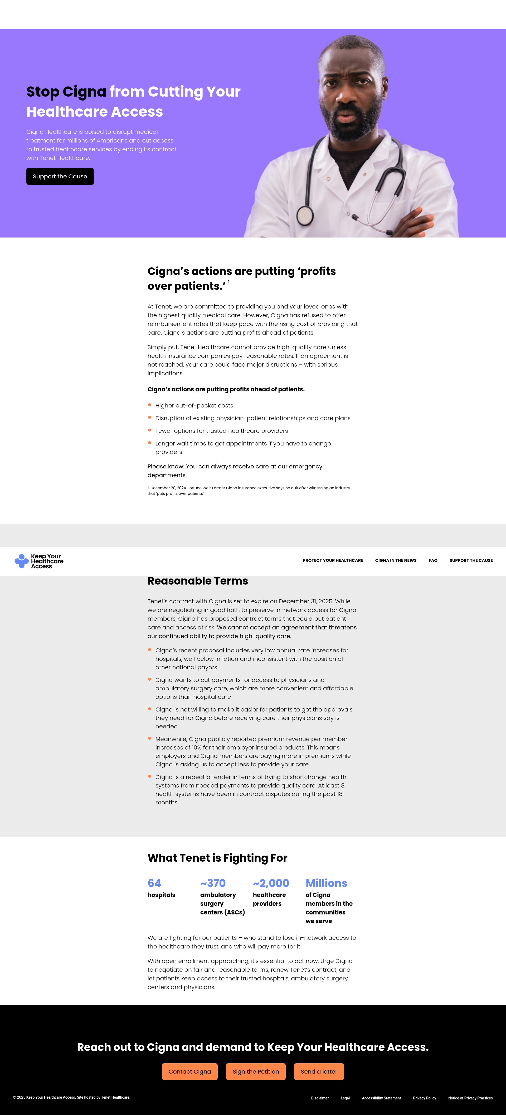 Screenshot of www.keepyourhealthcareaccess.com