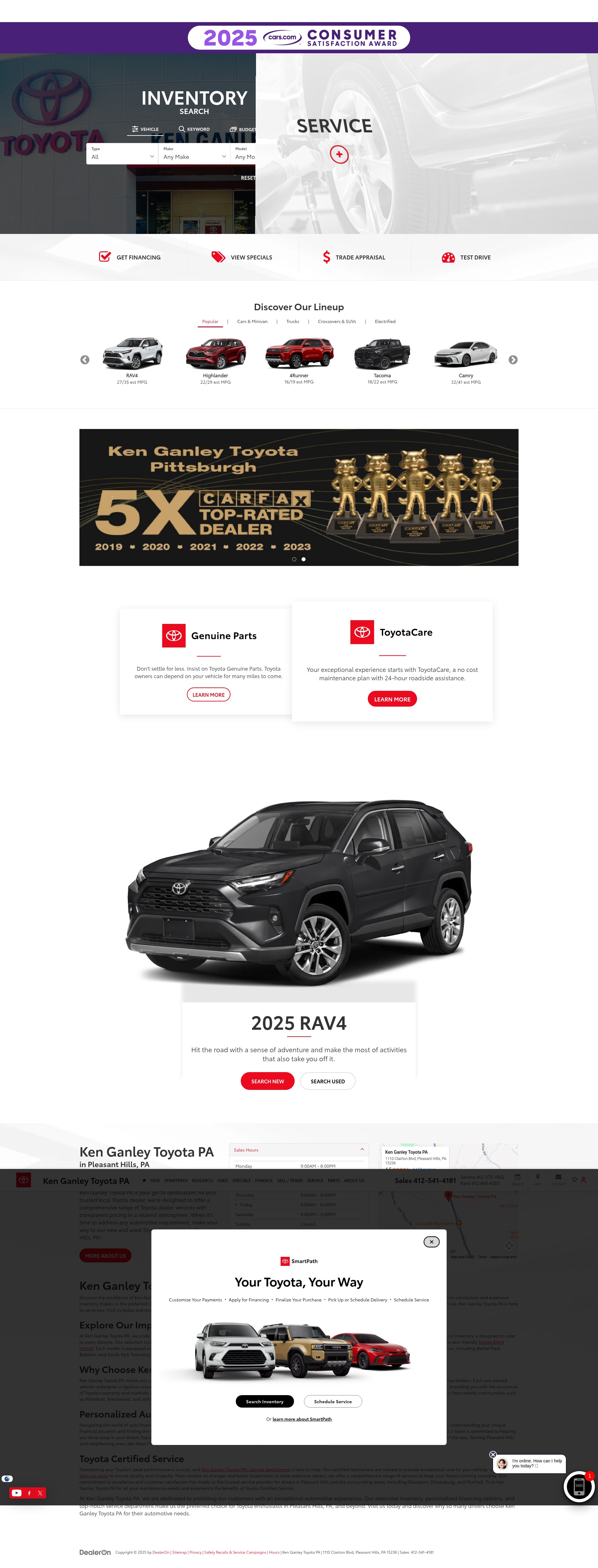 Screenshot of www.kenganleytoyota.com