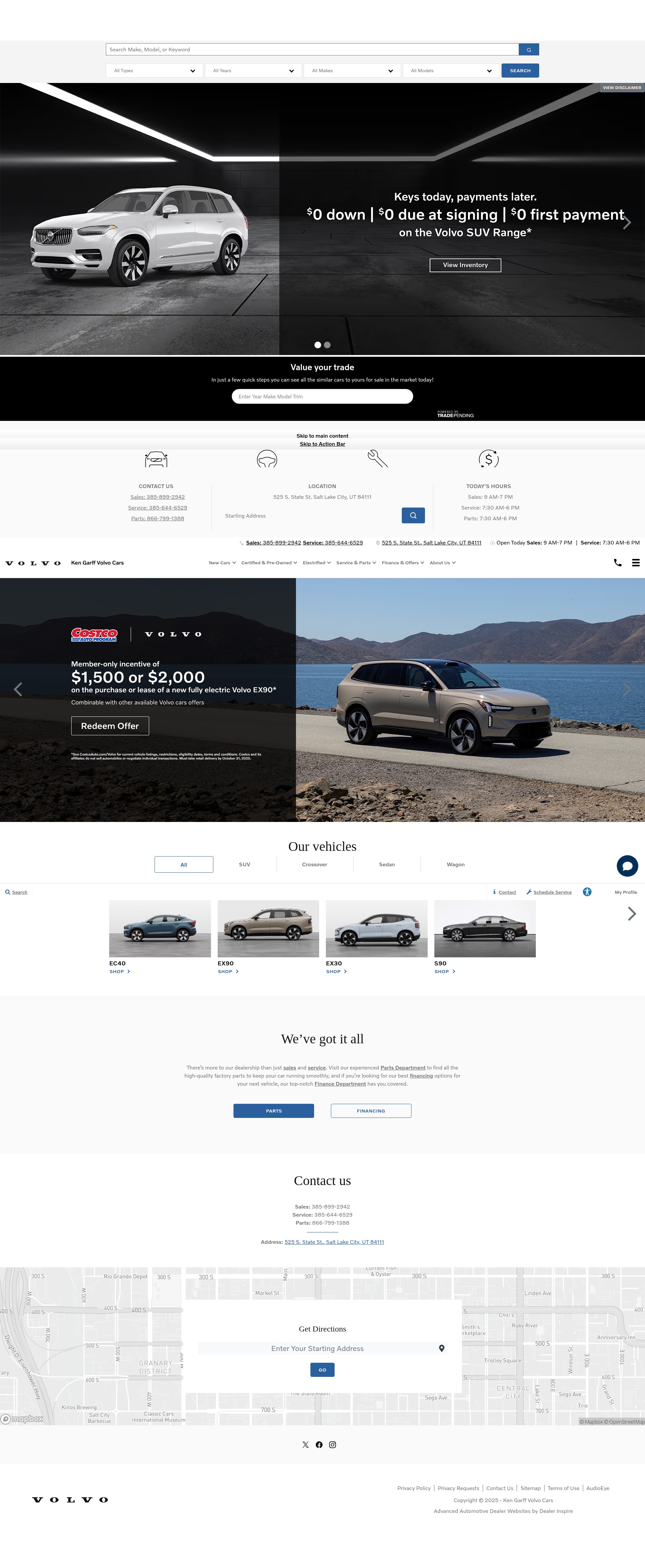 Screenshot of www.kengarffvolvocars.com