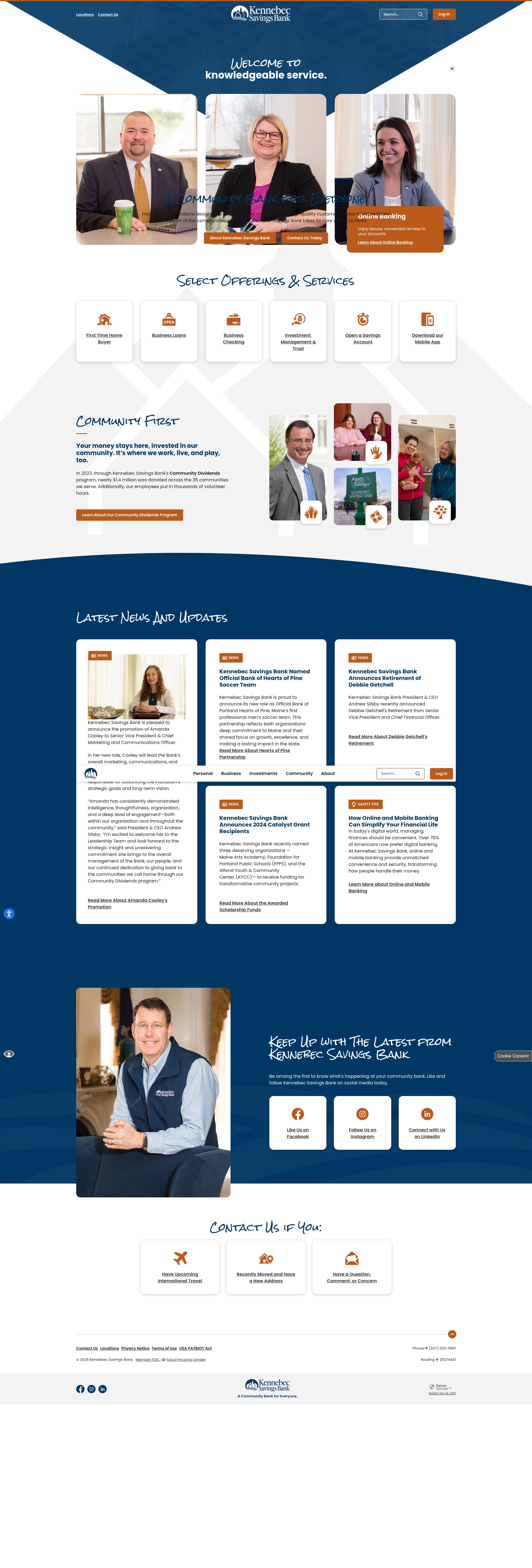 Screenshot of www.kennebecsavings.bank