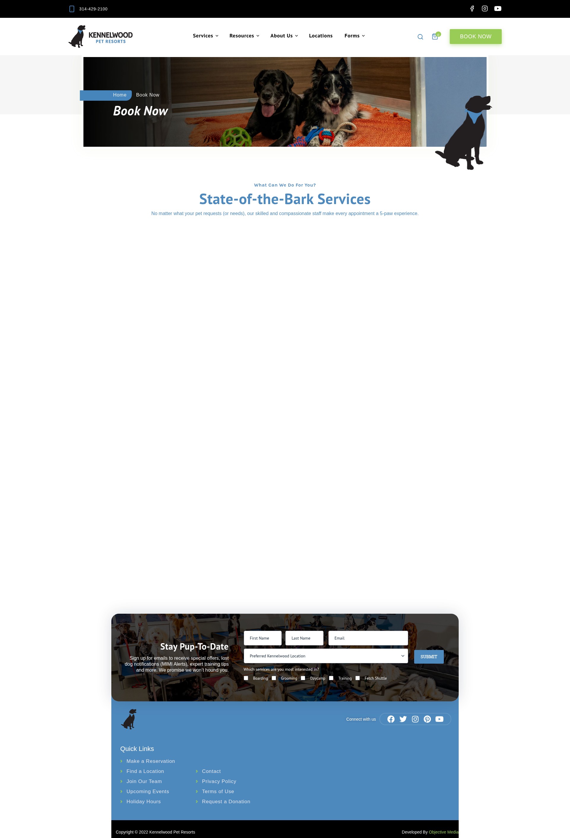Screenshot of www.kennelwood.com