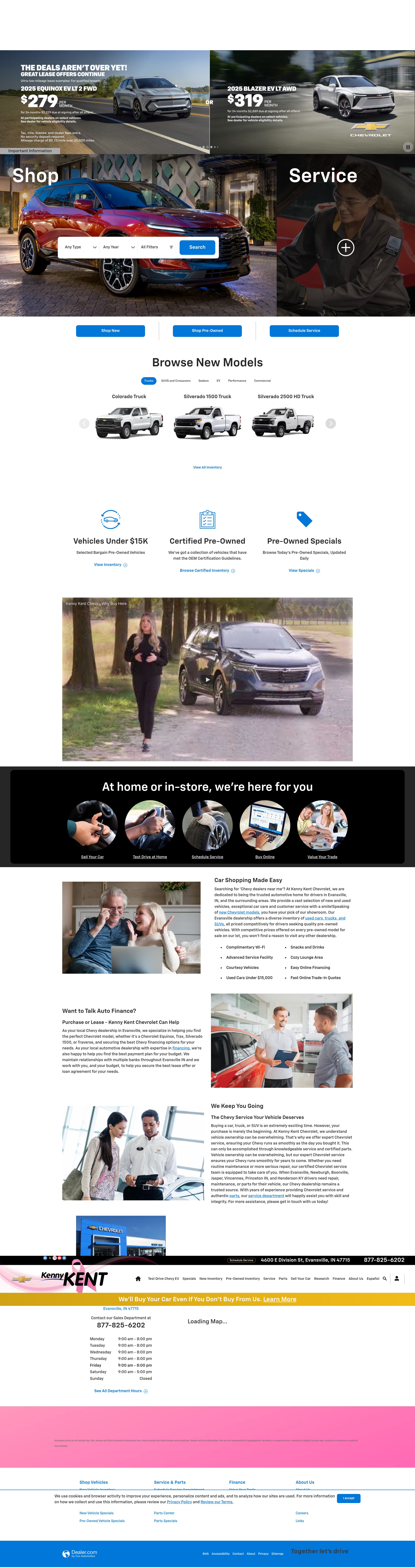 Screenshot of www.kennykentchevy.com