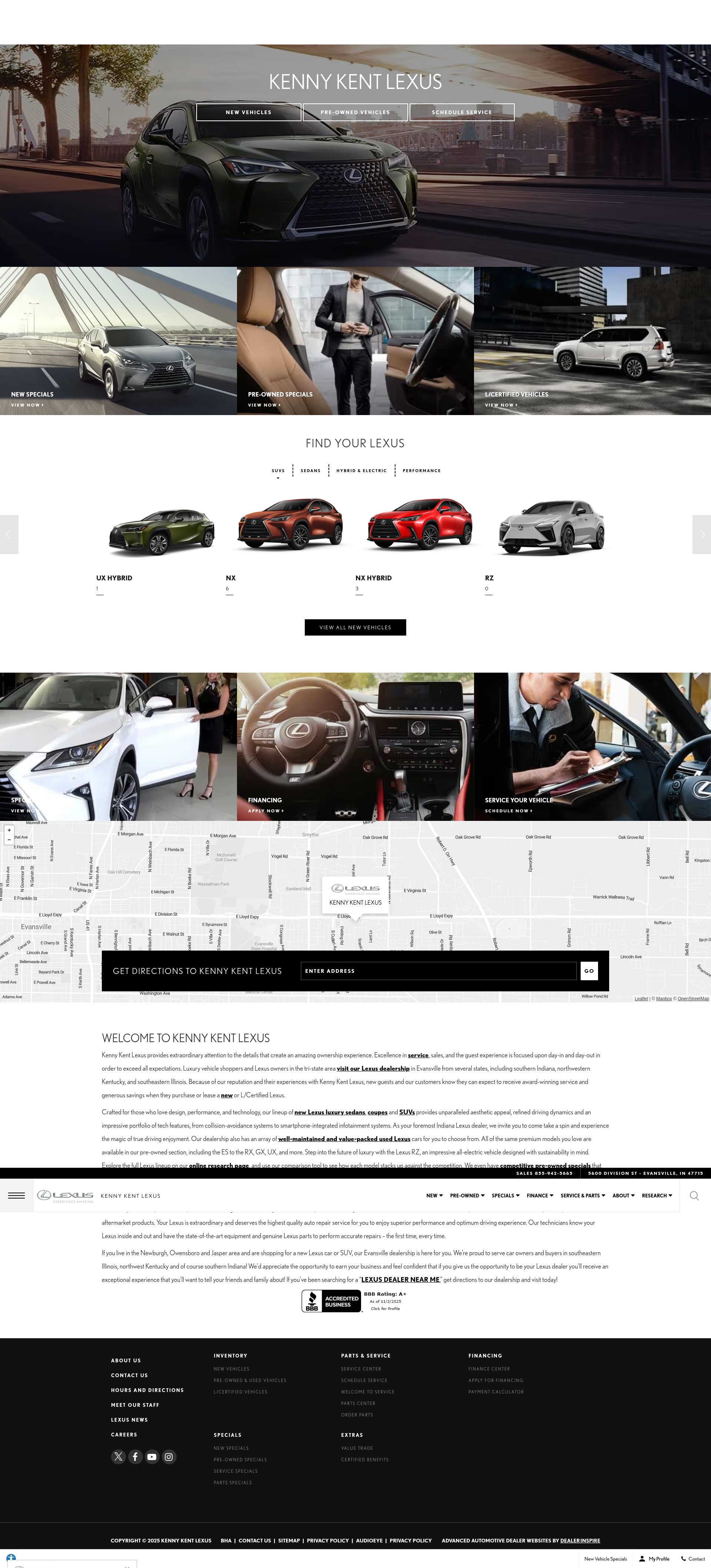 Screenshot of www.kennykentlexus.com