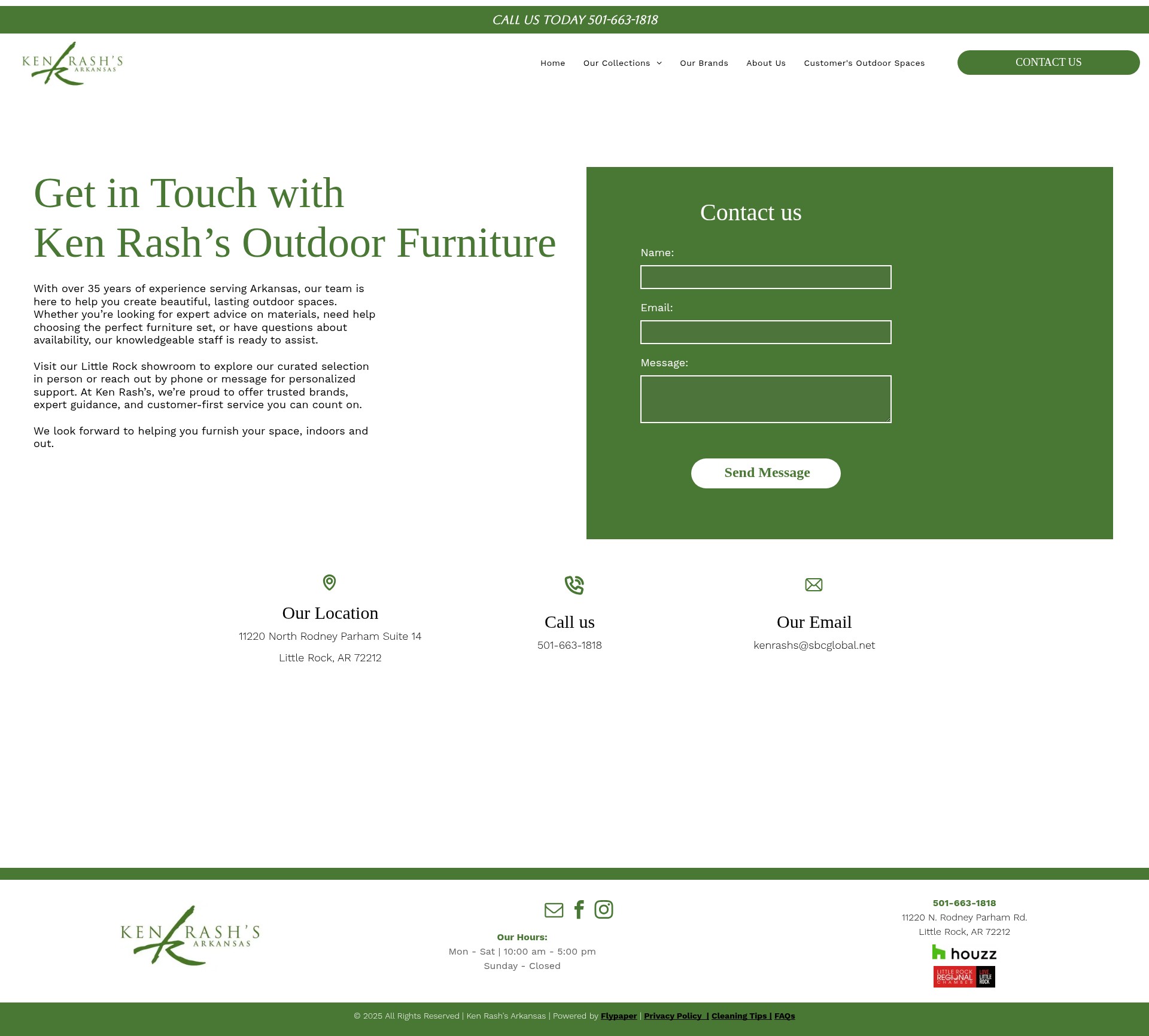 Screenshot of www.kenrashsoutdoorfurniture.com