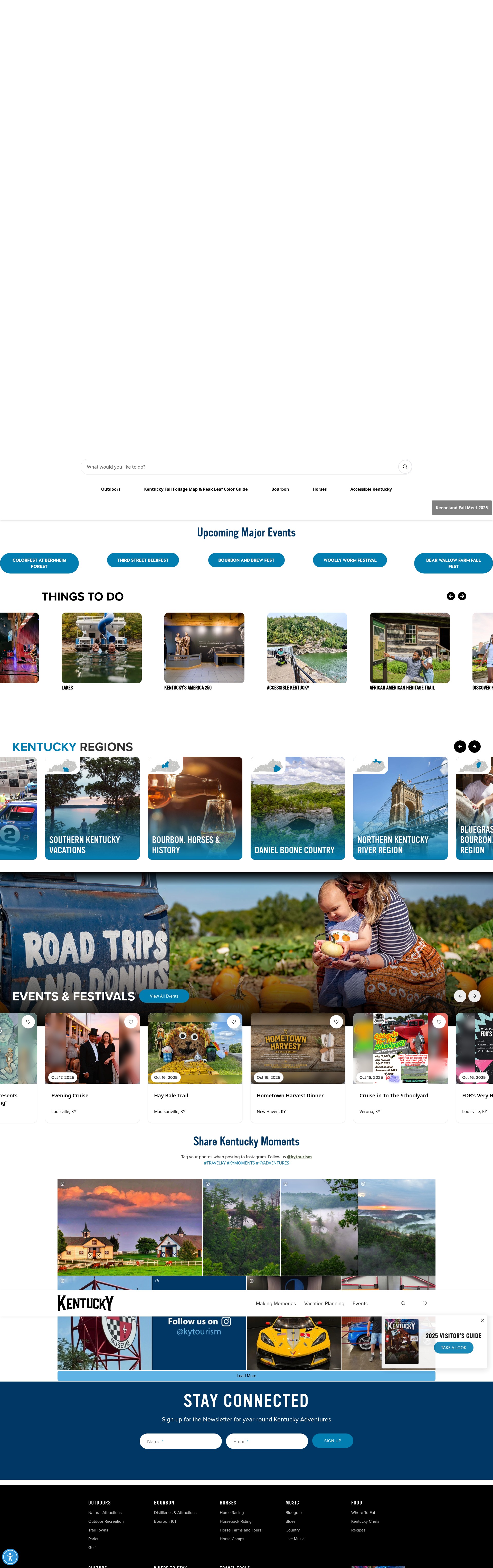 Screenshot of www.kentuckytourism.com