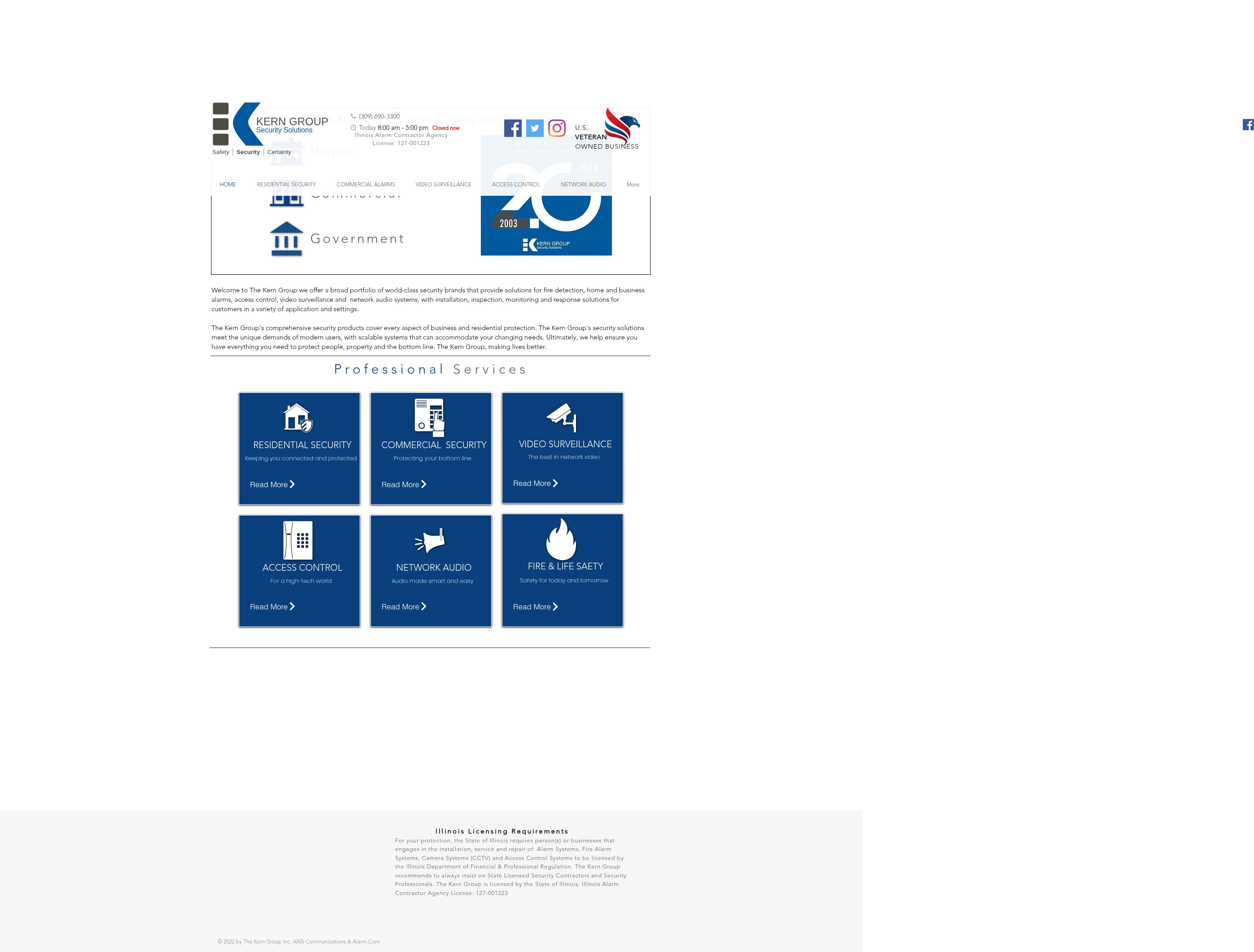 Screenshot of www.kerngroupsecurity.com