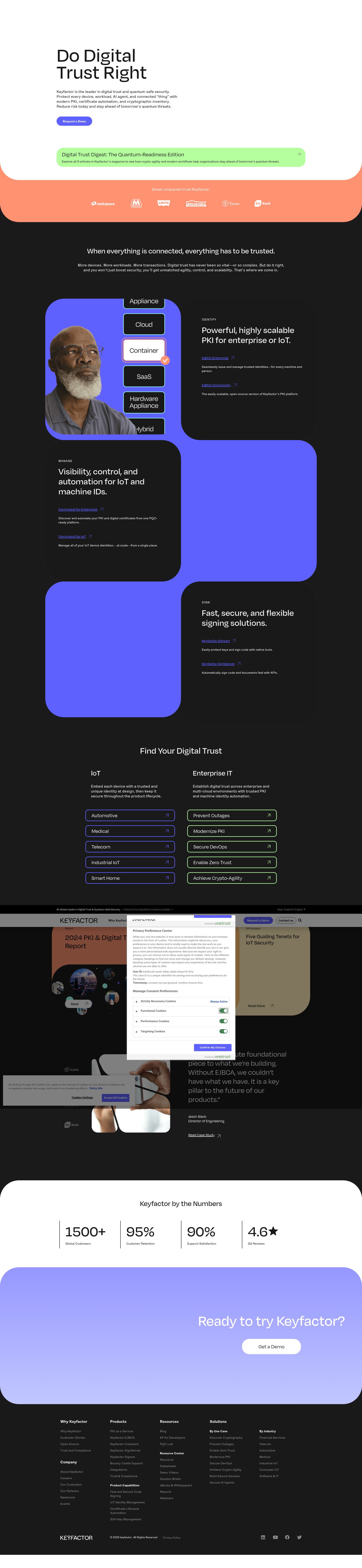 Screenshot of www.keyfactor.com