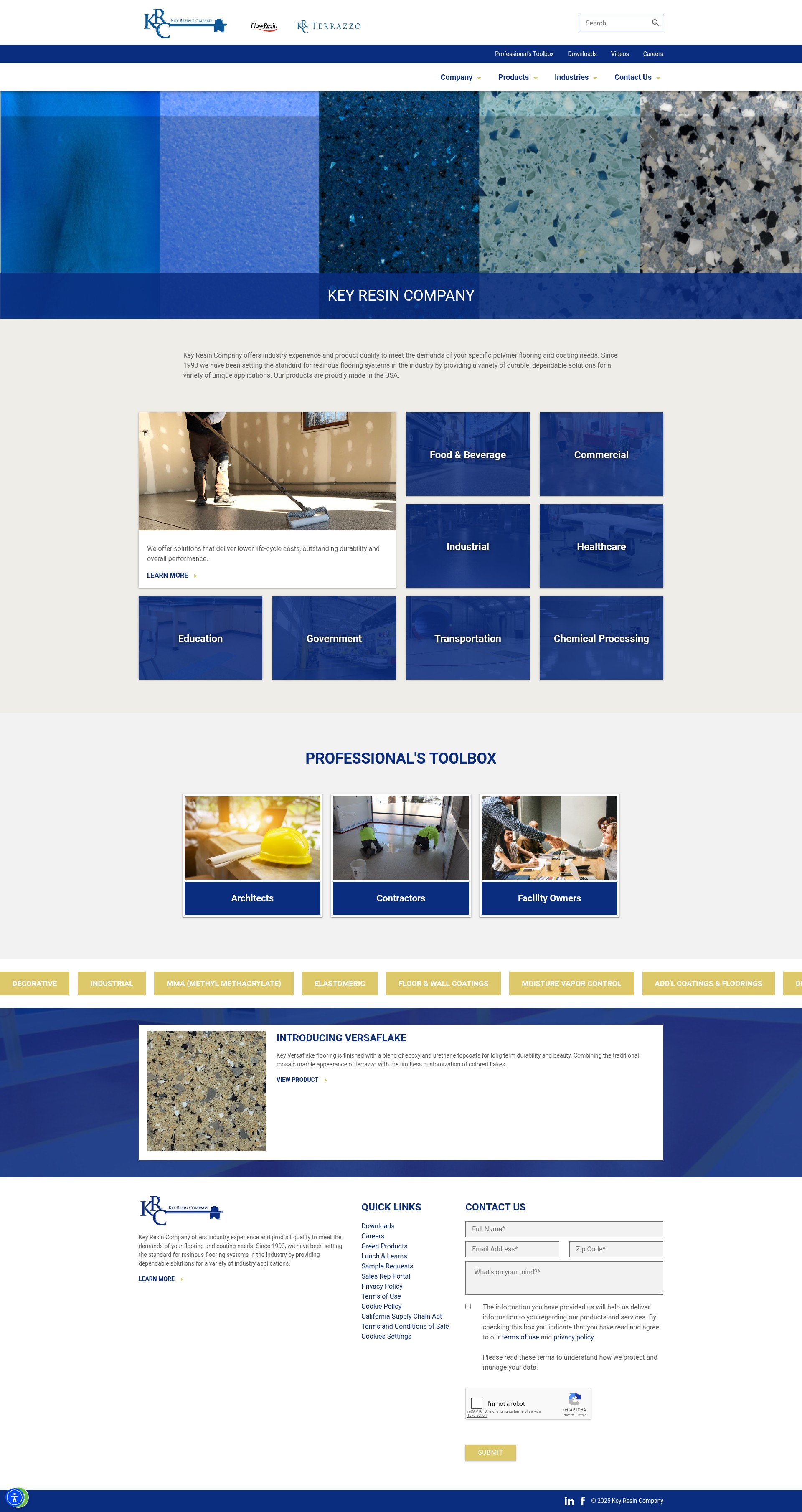 Screenshot of www.keyresin.com