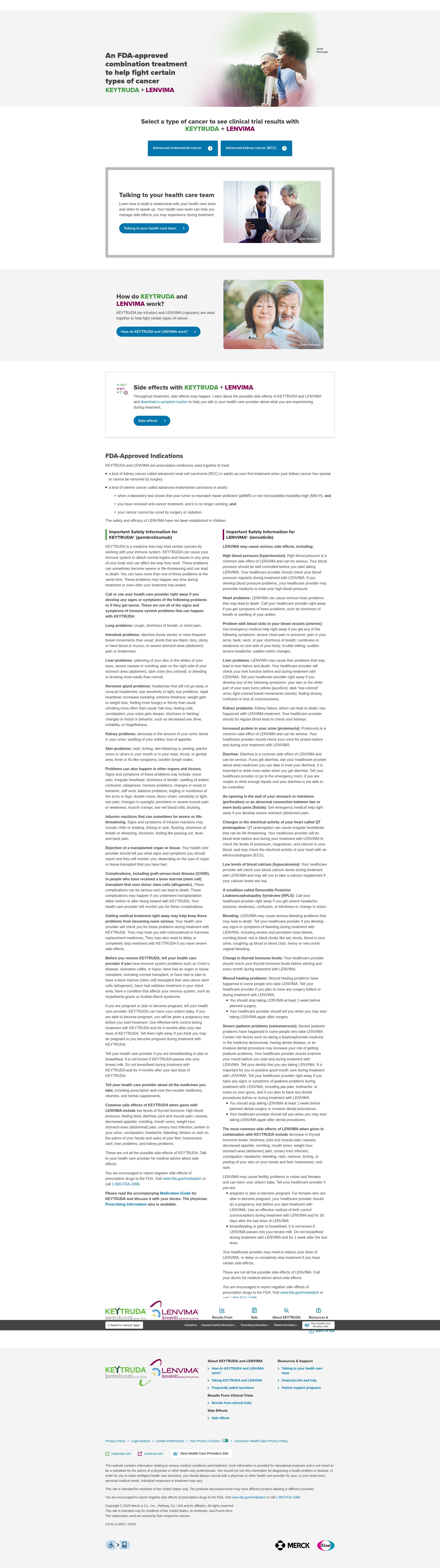 Screenshot of www.keytrudalenvima.com