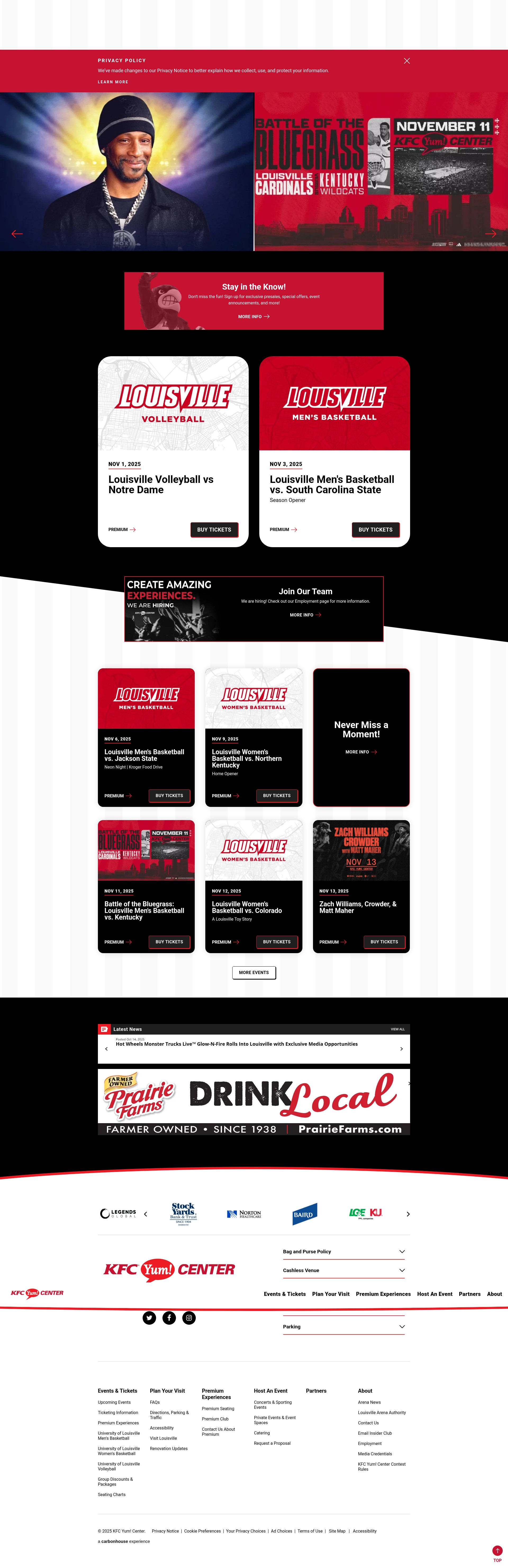 Screenshot of www.kfcyumcenter.com