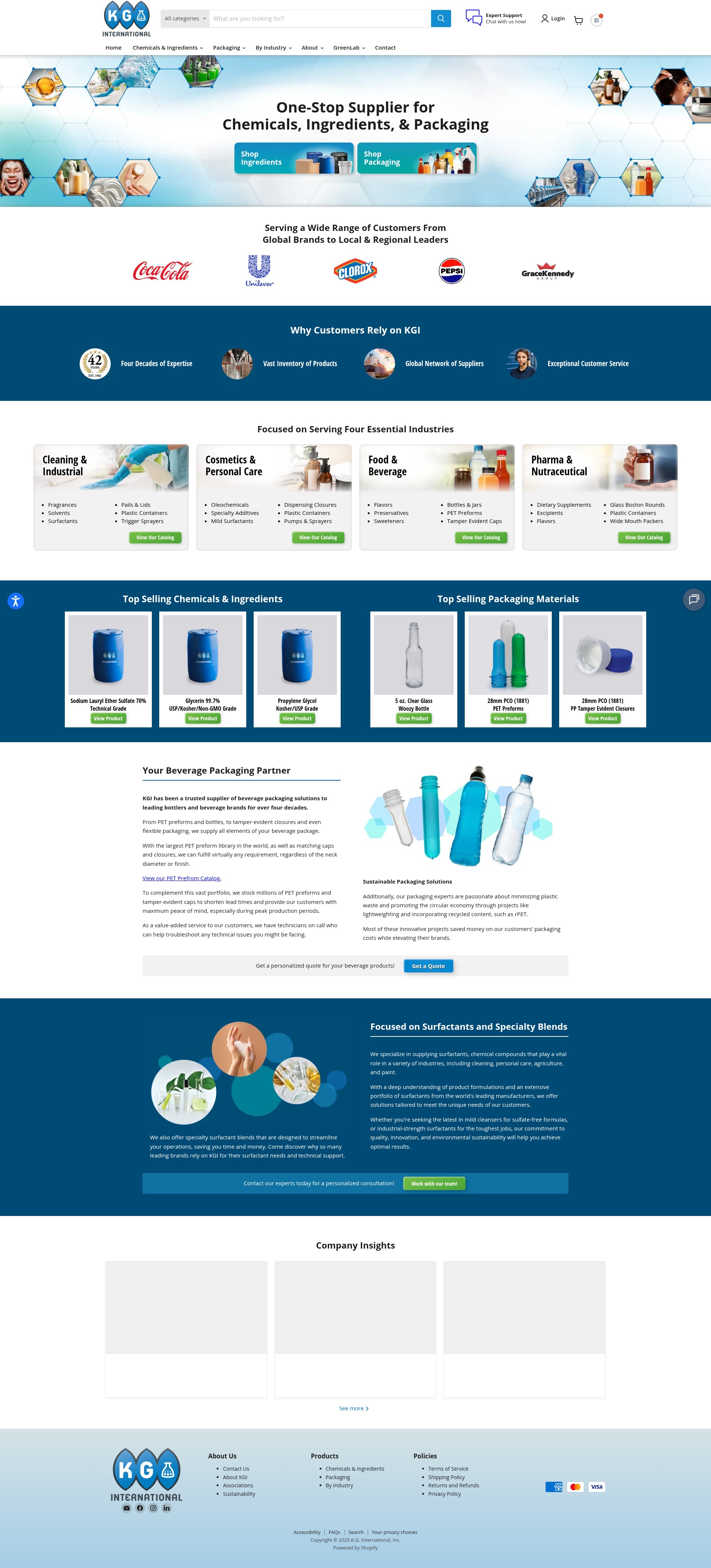 Screenshot of www.kgint.com