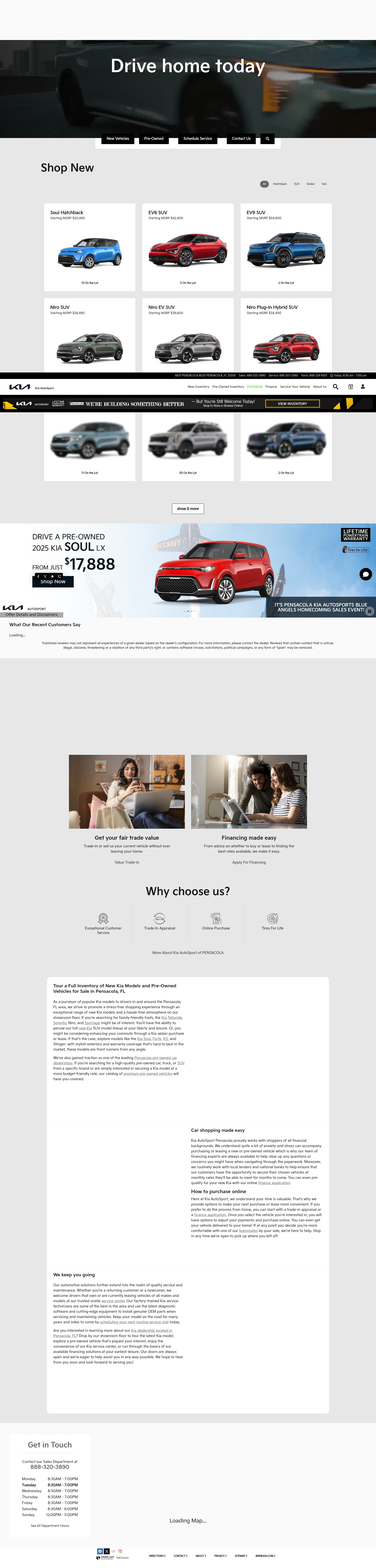Screenshot of www.kiaautosportpensacola.com