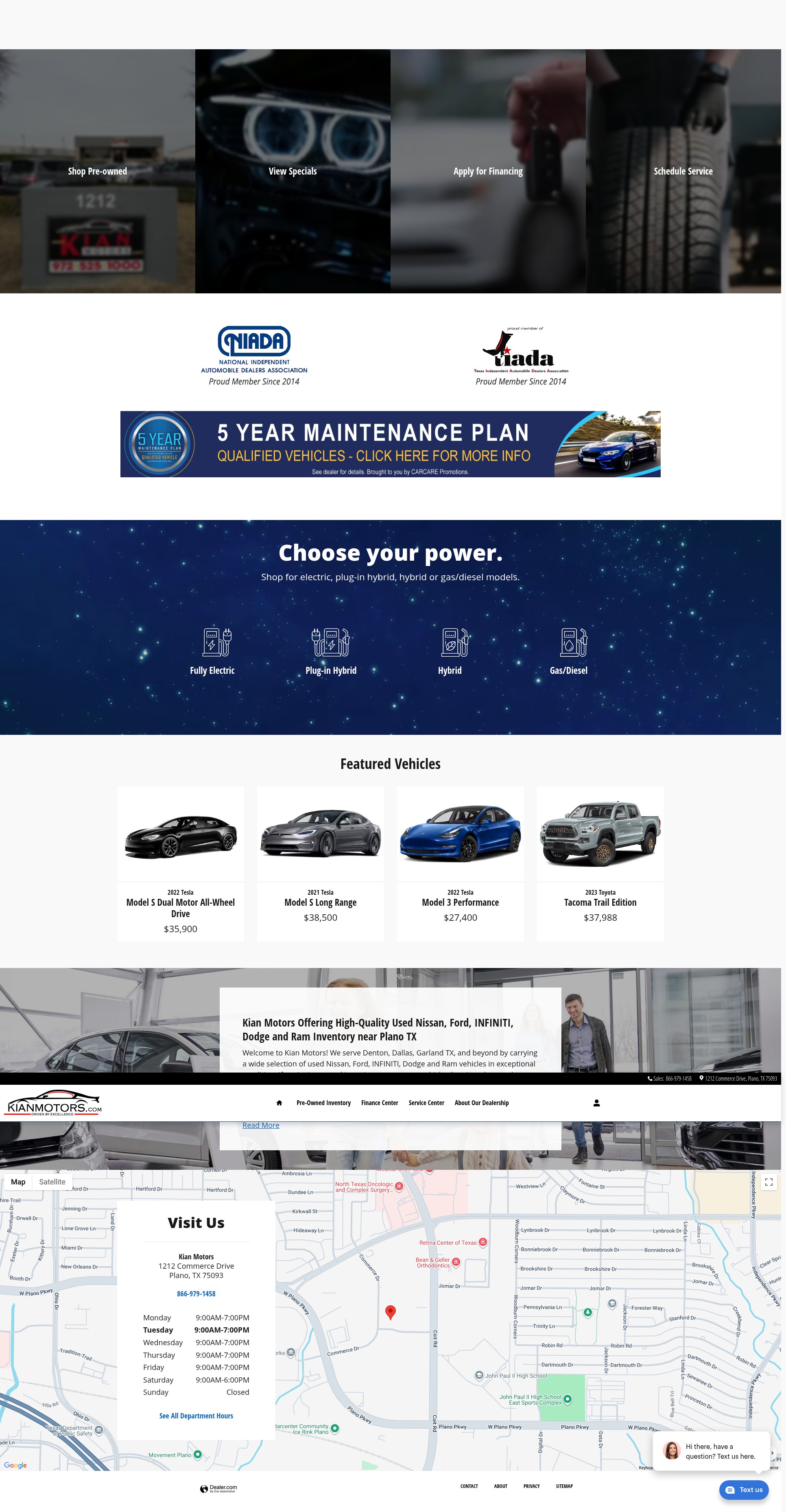 Screenshot of www.kianmotors.com