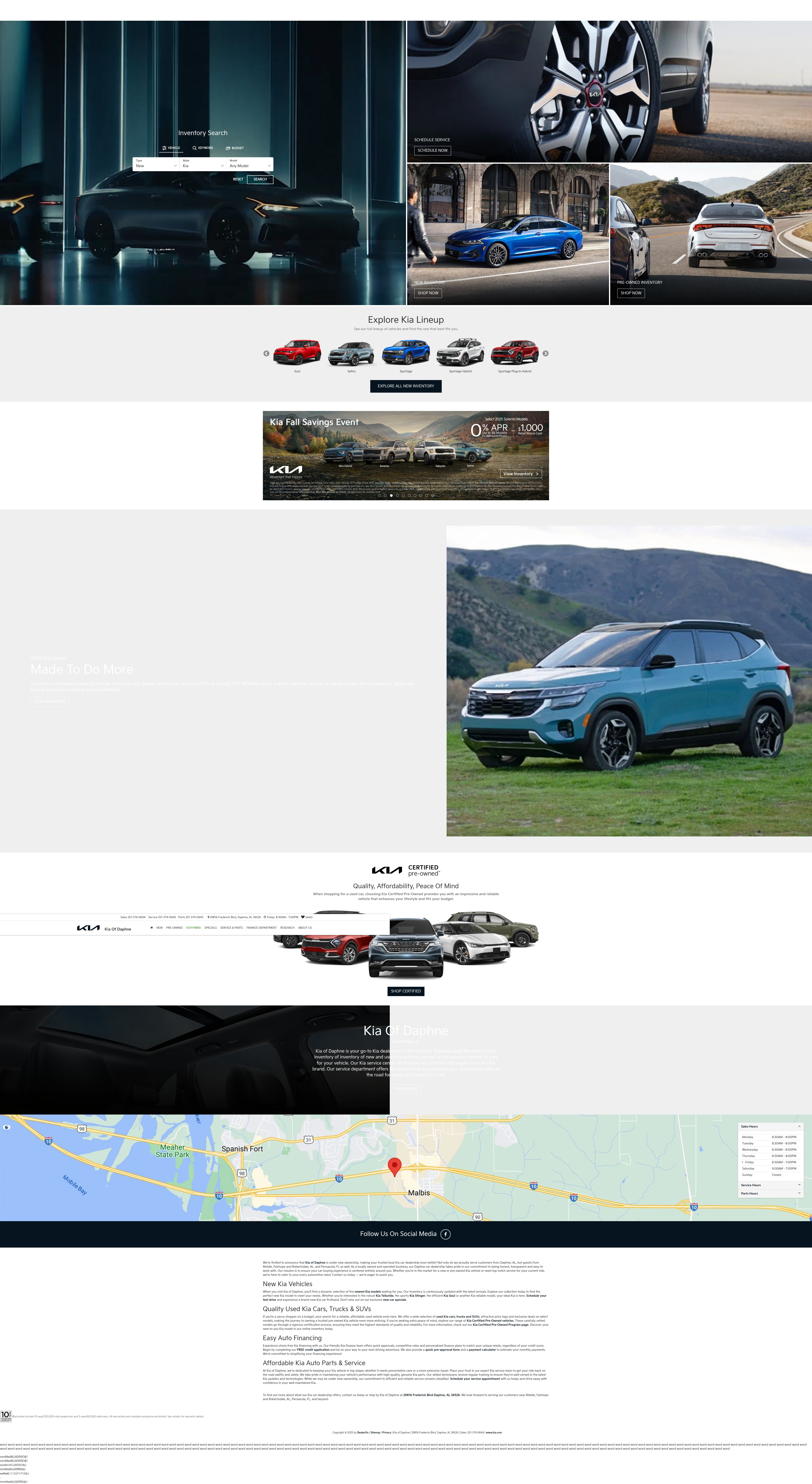 Screenshot of www.kiaofdaphne.com
