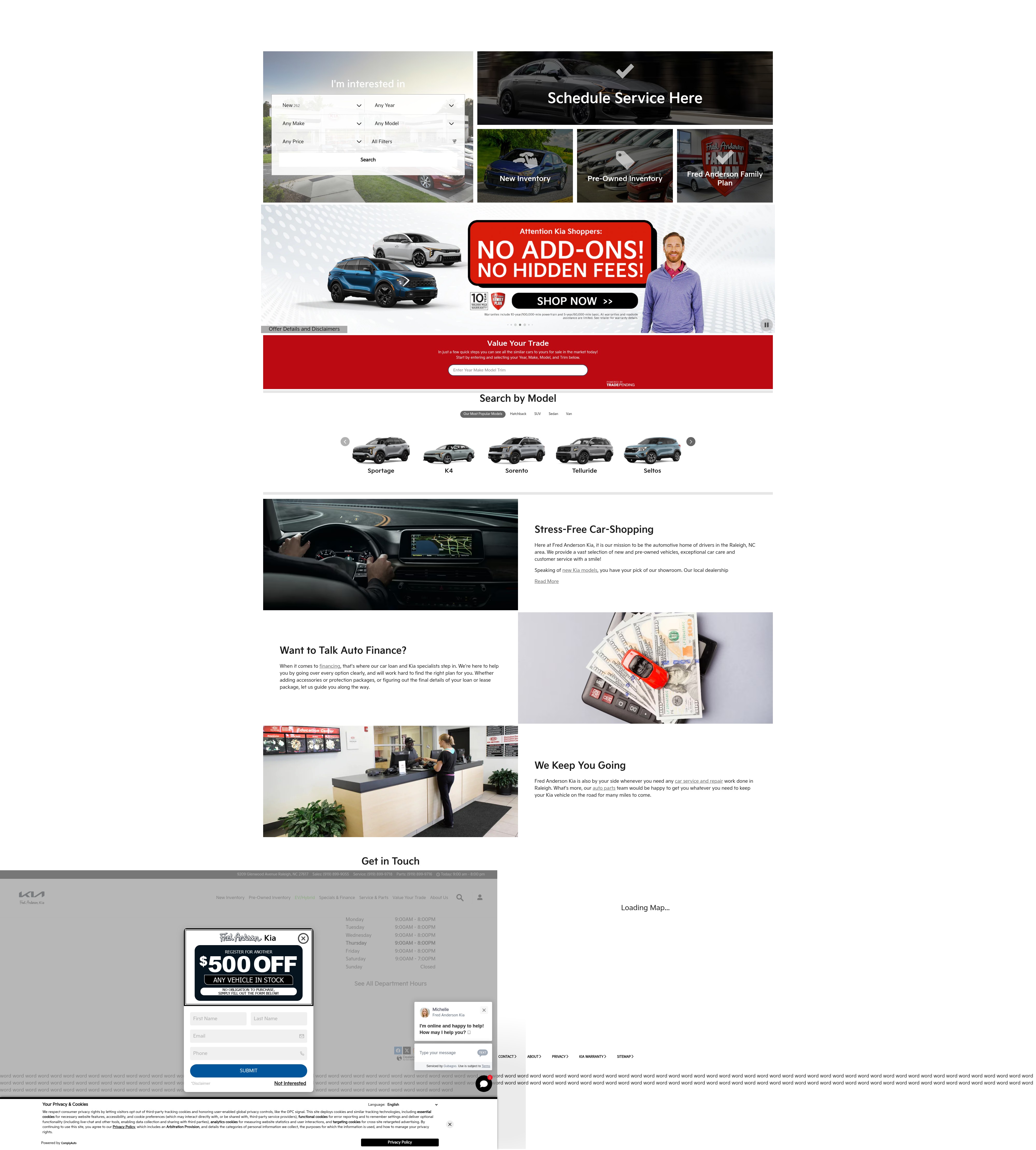 Screenshot of www.kiaofraleigh.com