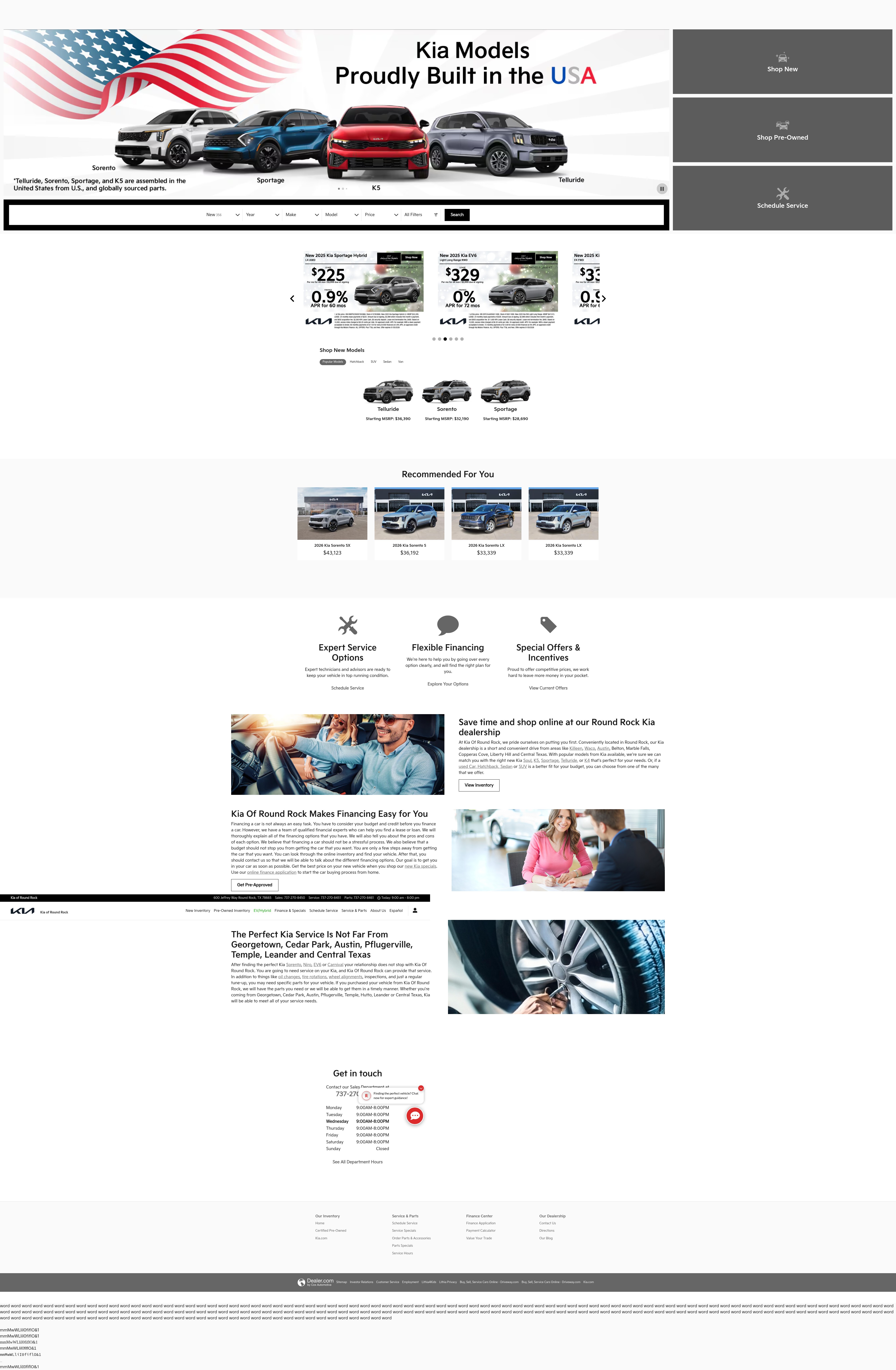 Screenshot of www.kiaofroundrock.com