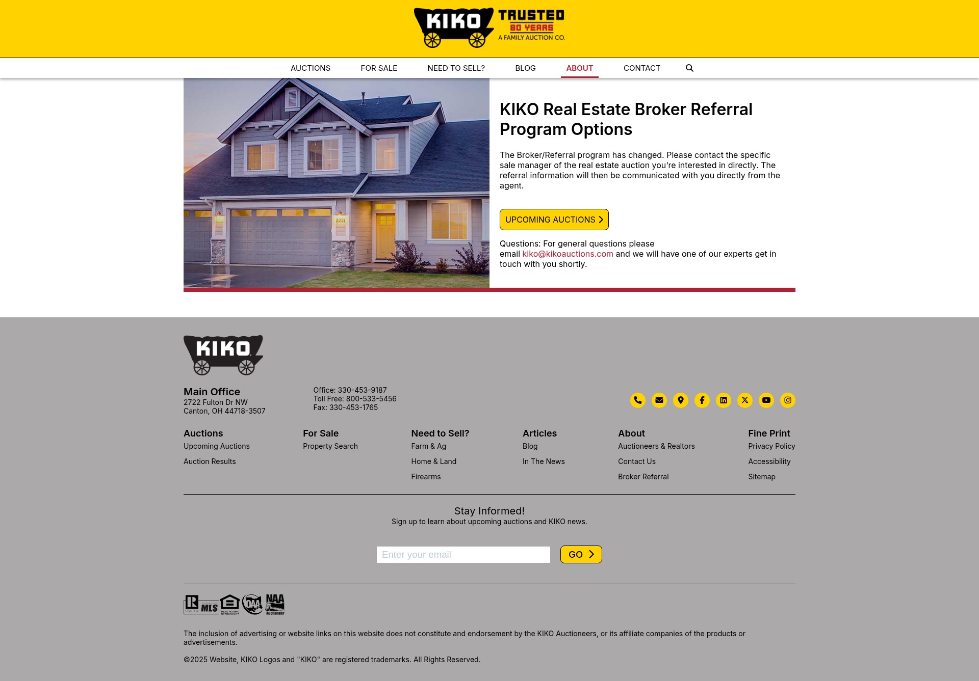Screenshot of www.kikoauctions.com