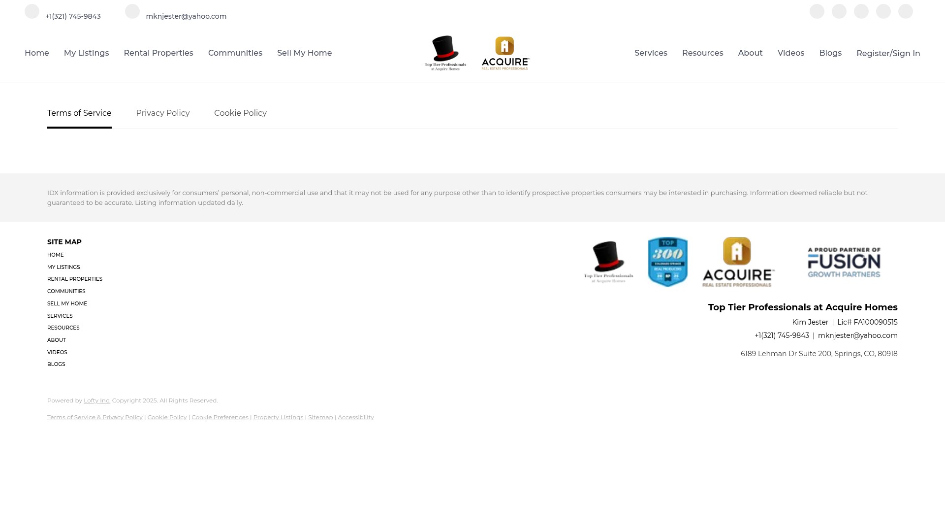 Screenshot of www.kimjesterrealestate.com