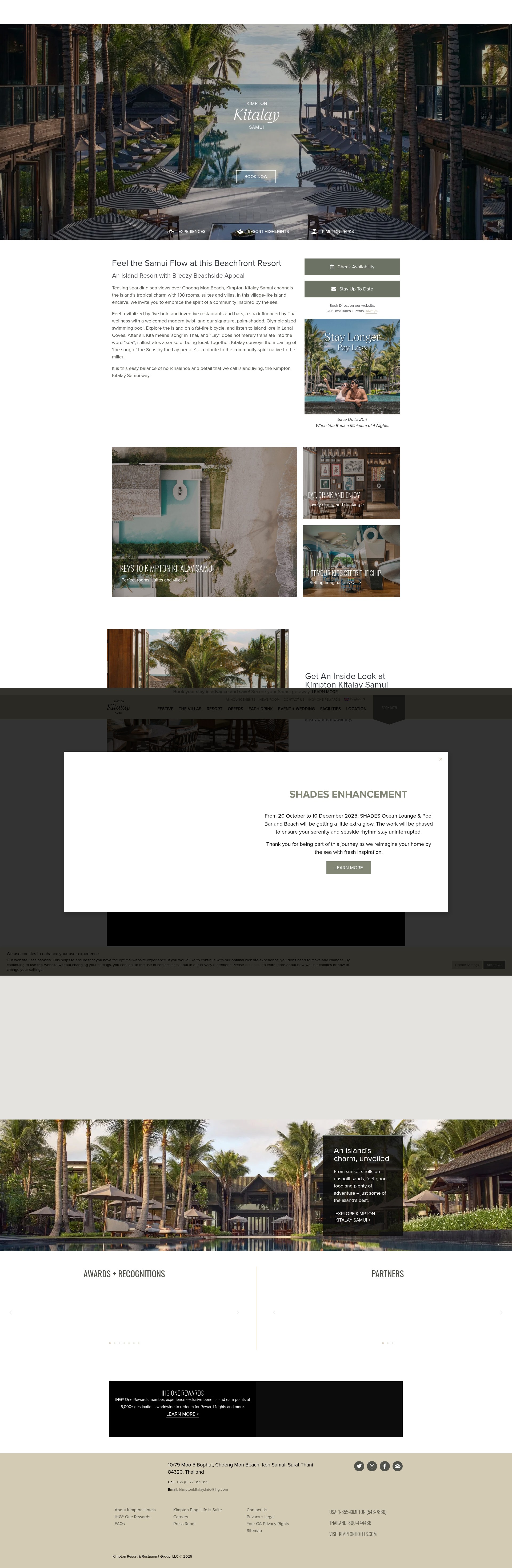 Screenshot of www.kimptonkitalaysamui.com