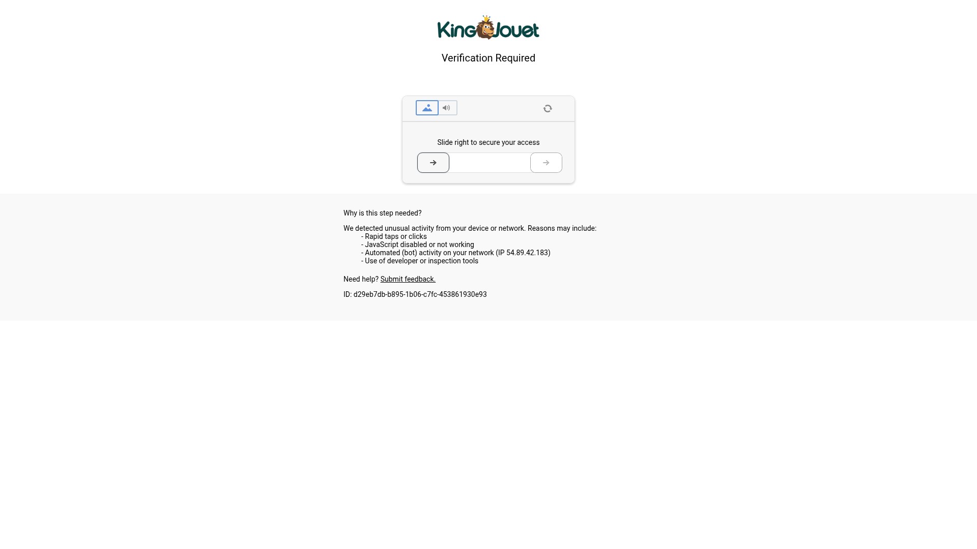 Screenshot of www.king-jouet.ch