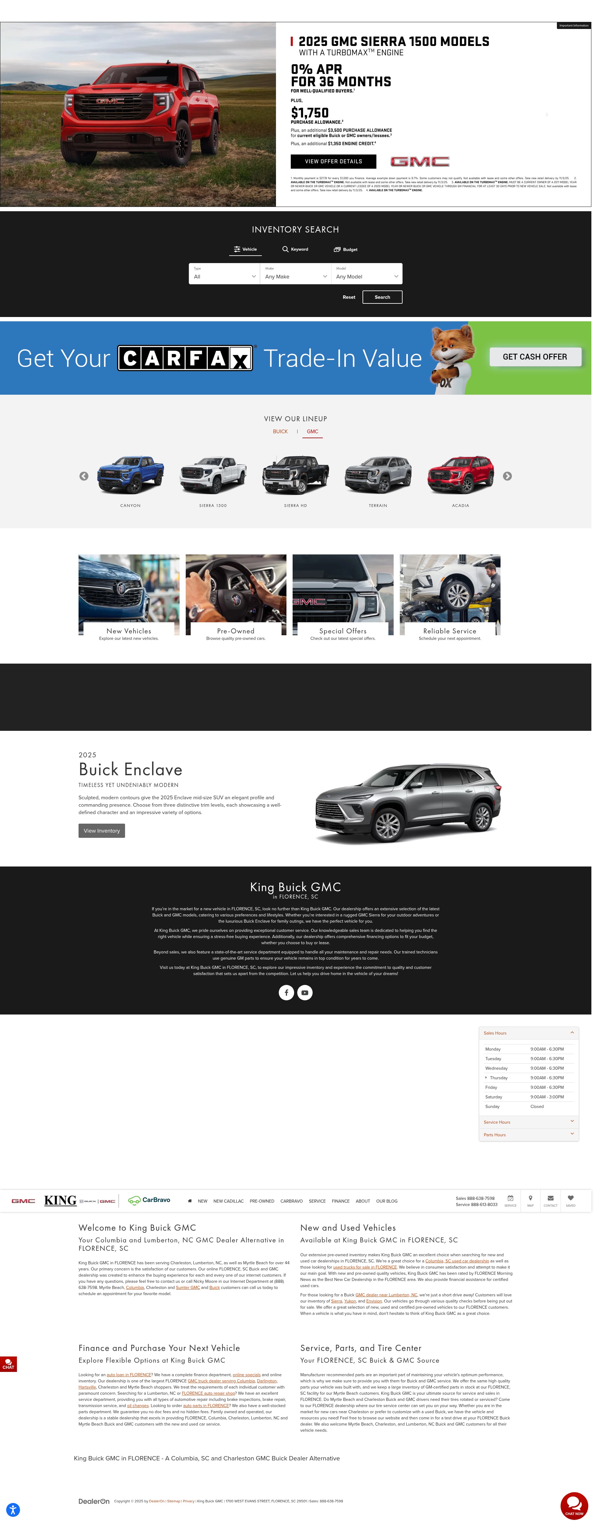 Screenshot of www.kingflorencegm.com