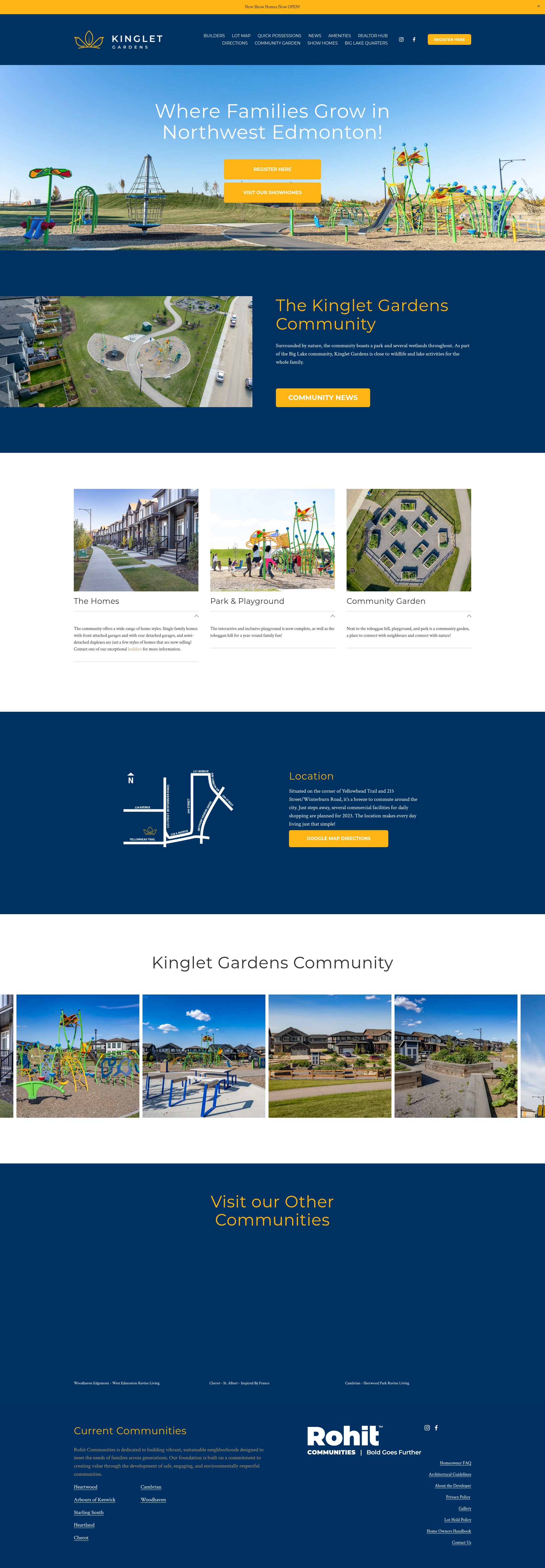 Screenshot of www.kingletgardens.com