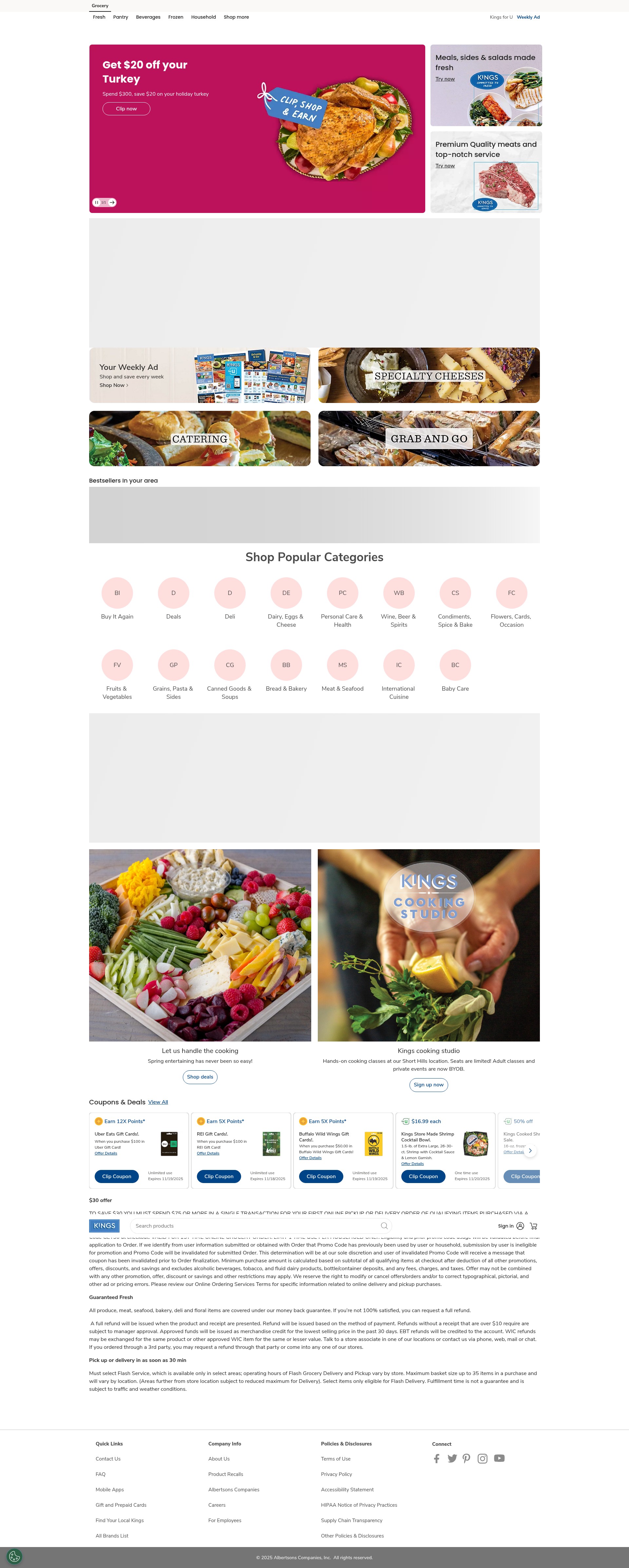 Screenshot of www.kingsfoodmarkets.com