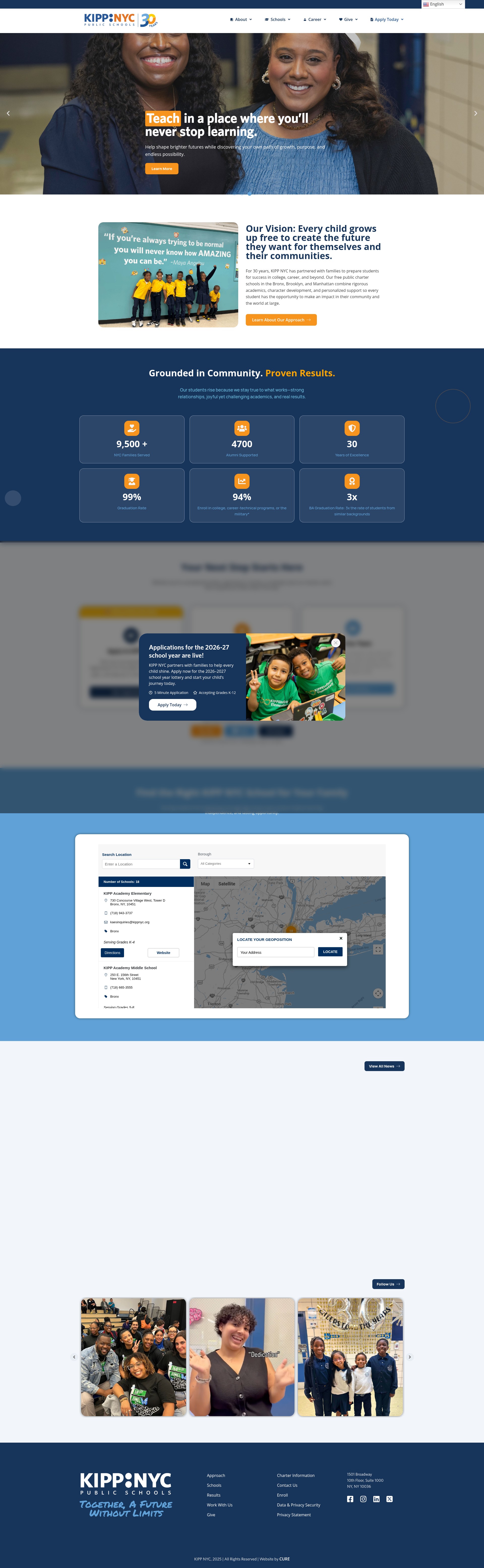 Screenshot of www.kippnyc.org