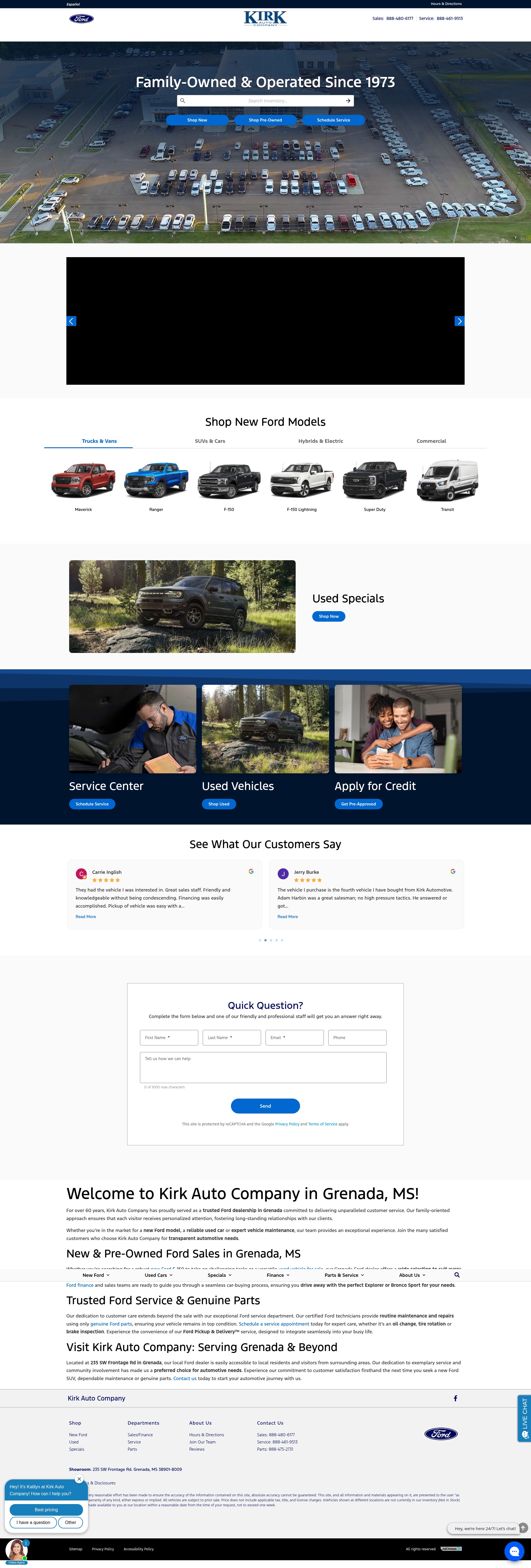 Screenshot of www.kirkautoco.com