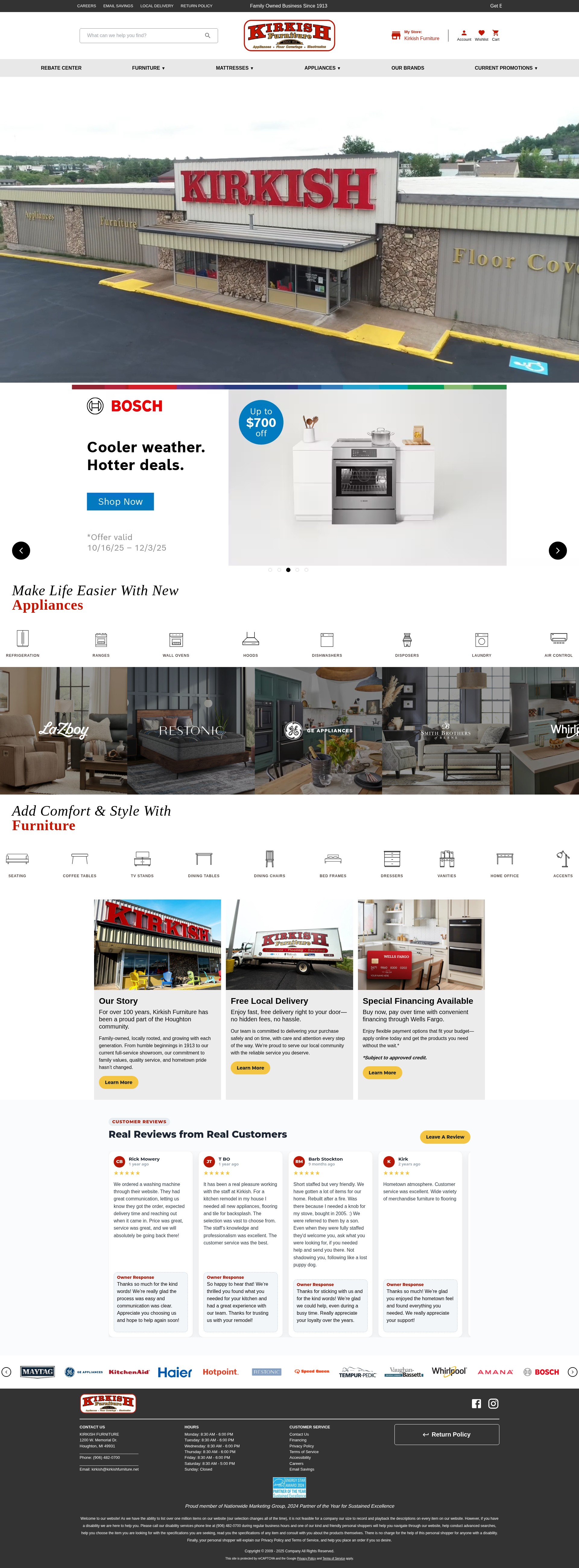 Screenshot of www.kirkishfurn.com