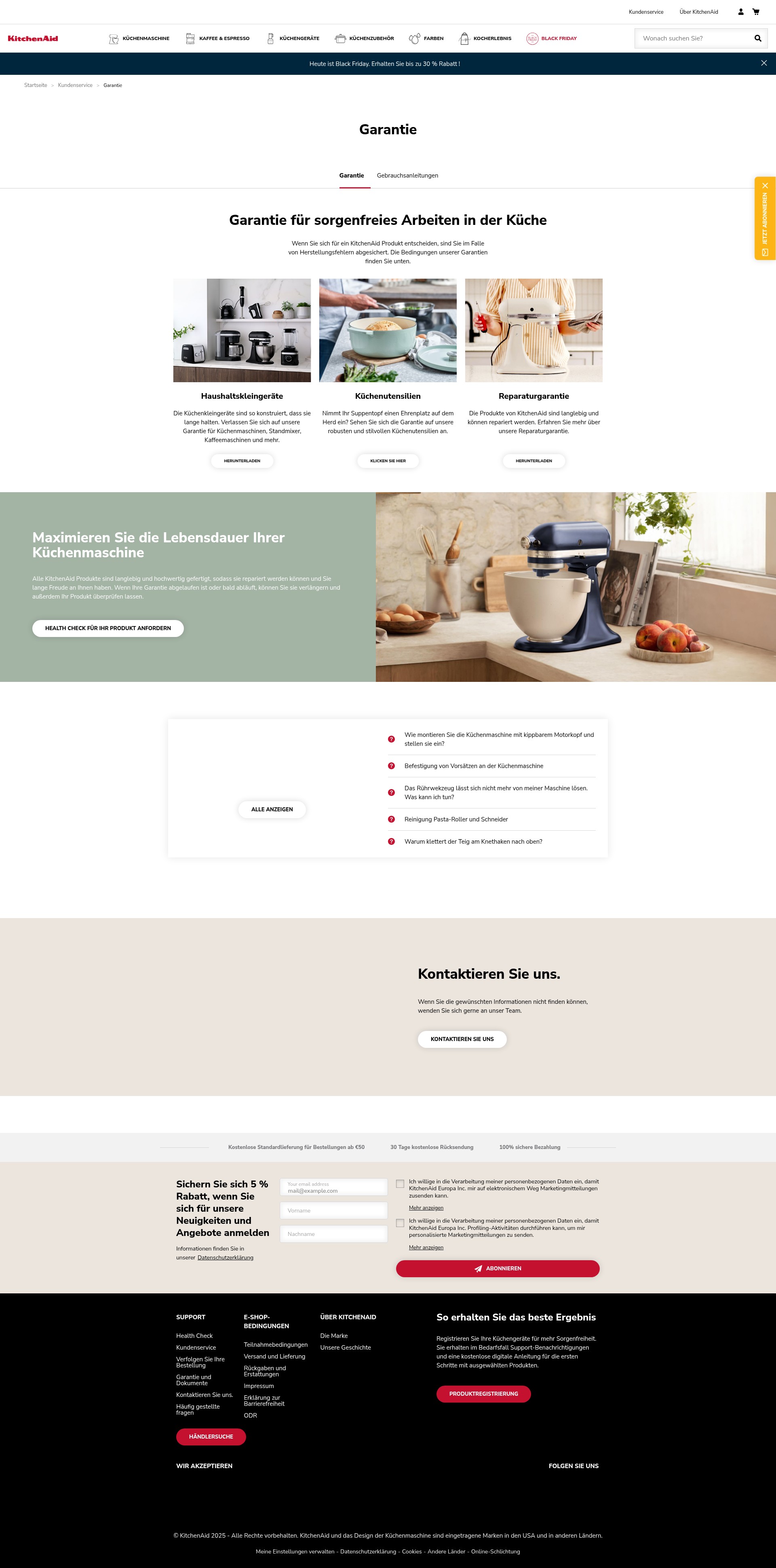 Screenshot of www.kitchenaid.de