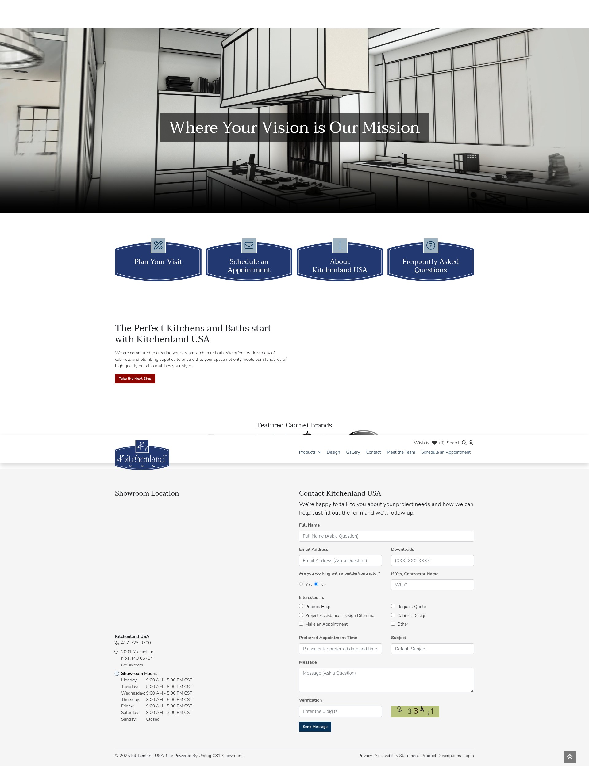 Screenshot of www.kitchenlandusa.com
