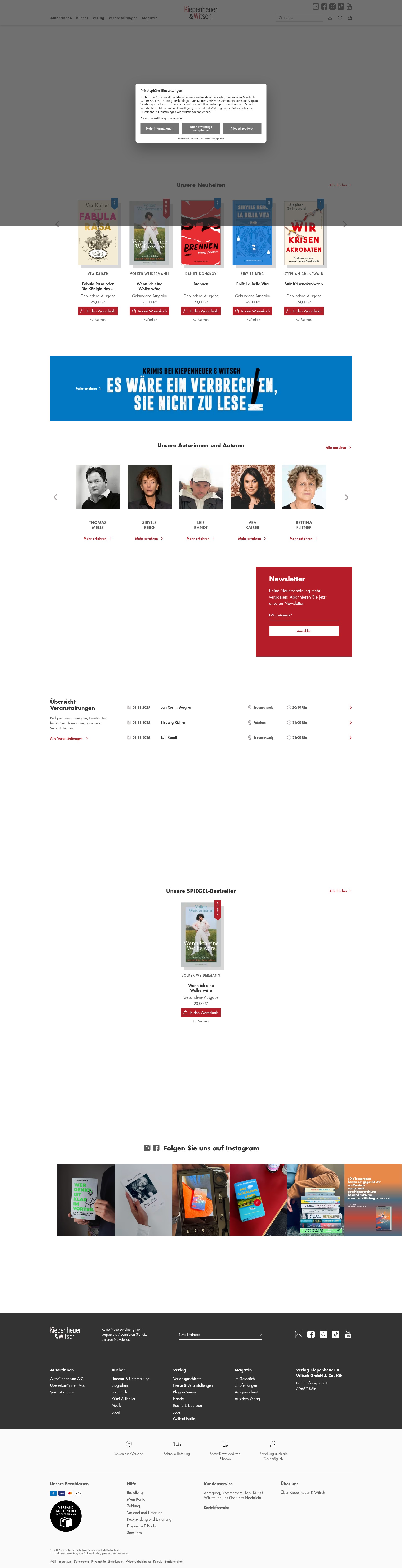 Screenshot of www.kiwi-verlag.de