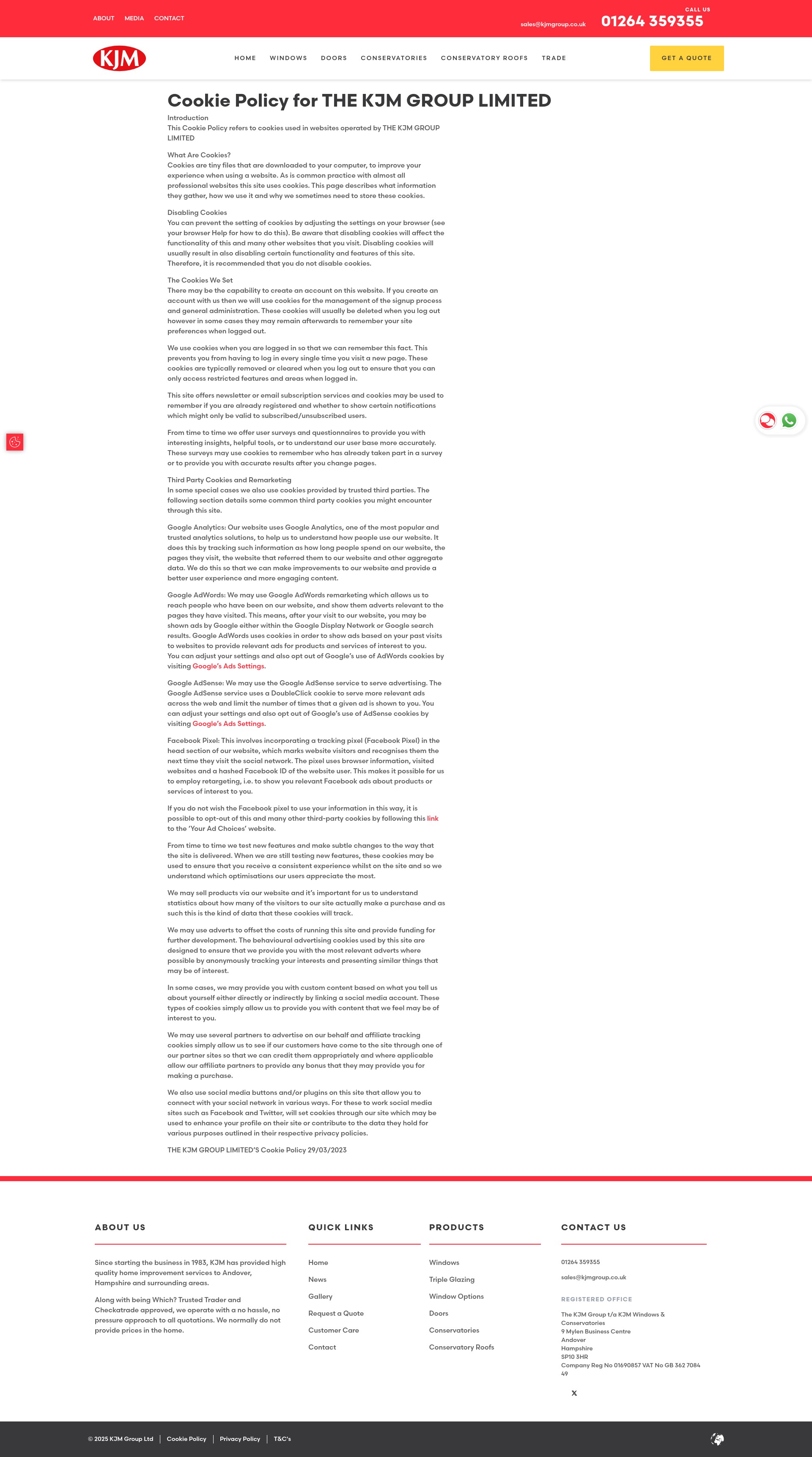 Screenshot of www.kjmgroup.co.uk