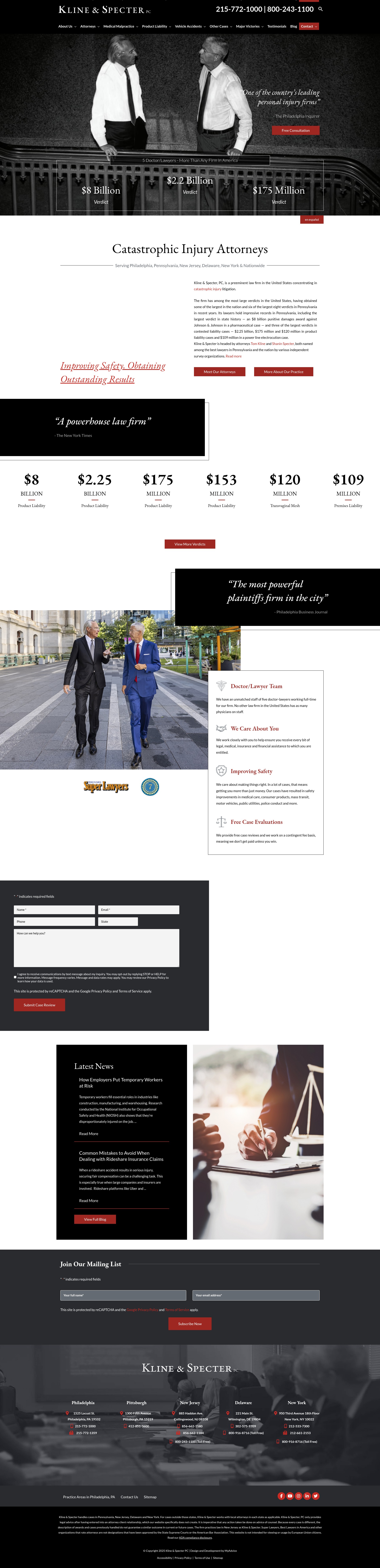Screenshot of www.klinespecter.com