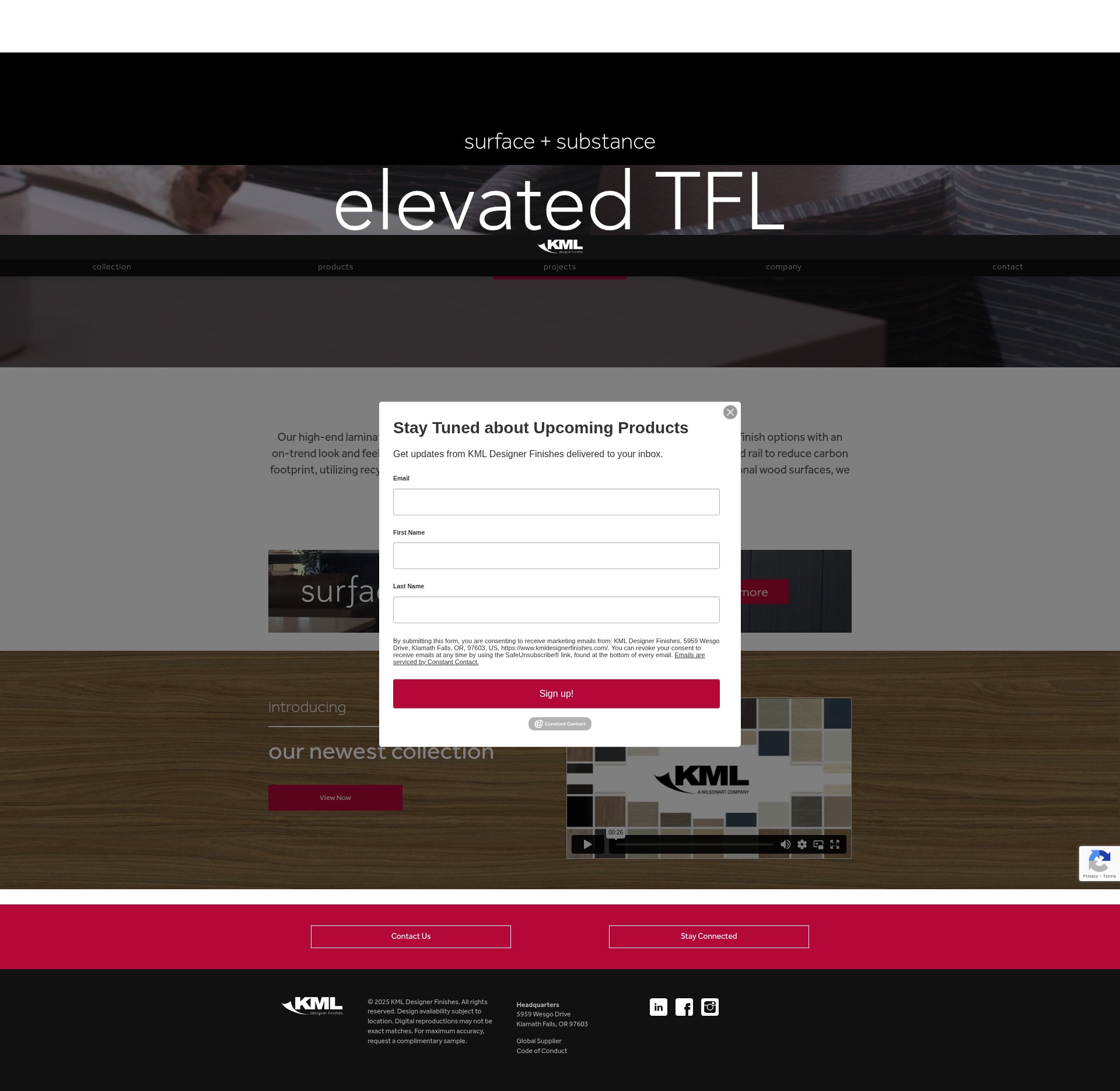 Screenshot of www.kmldesignerfinishes.com