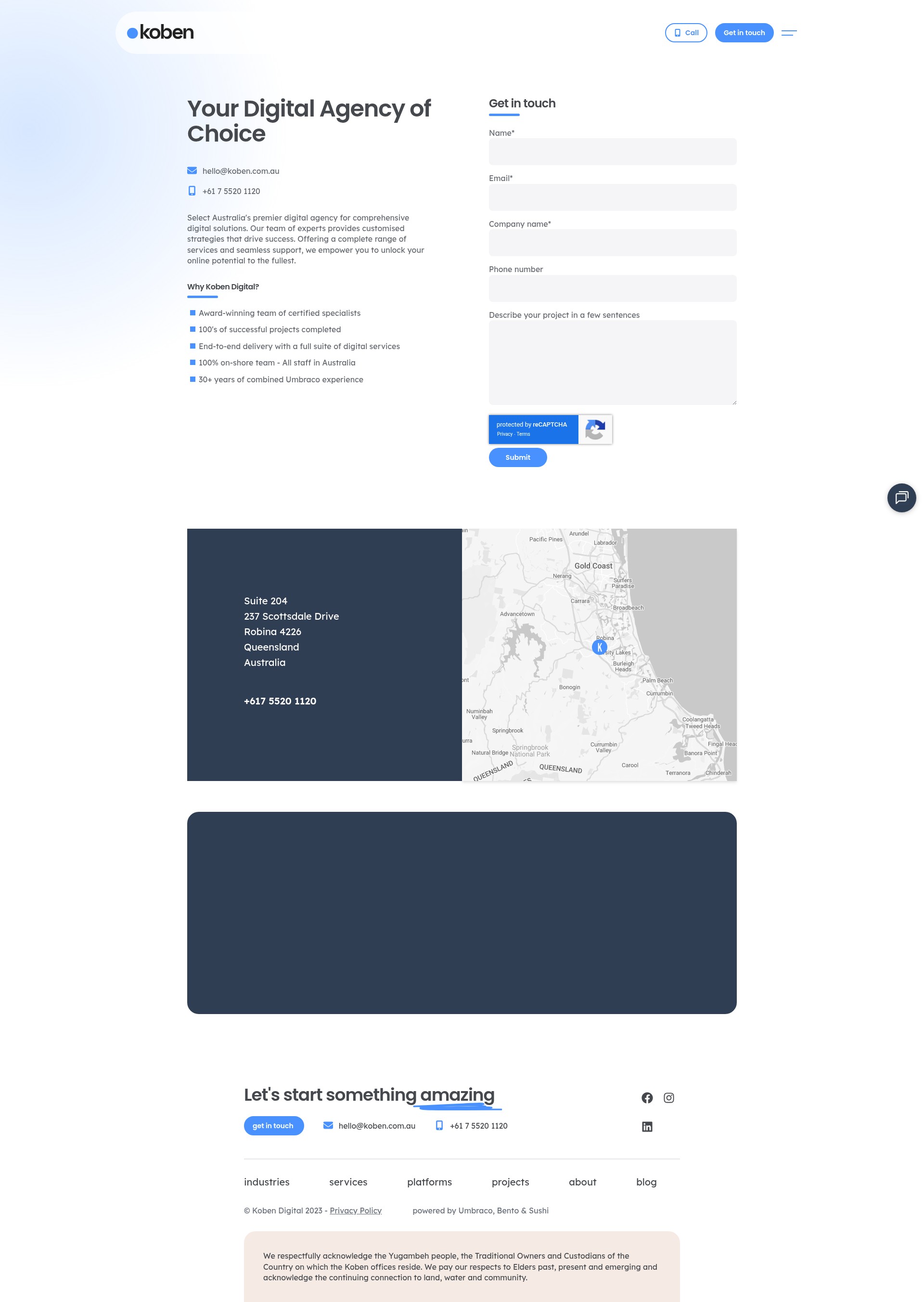 Screenshot of www.koben.com.au