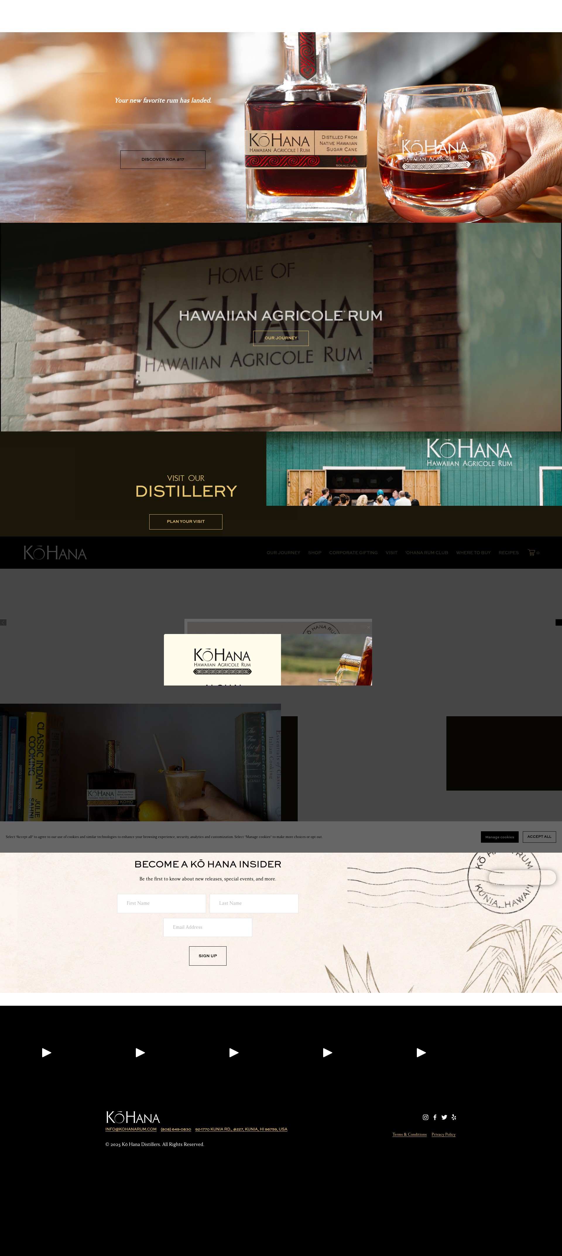 Screenshot of www.kohanarum.com