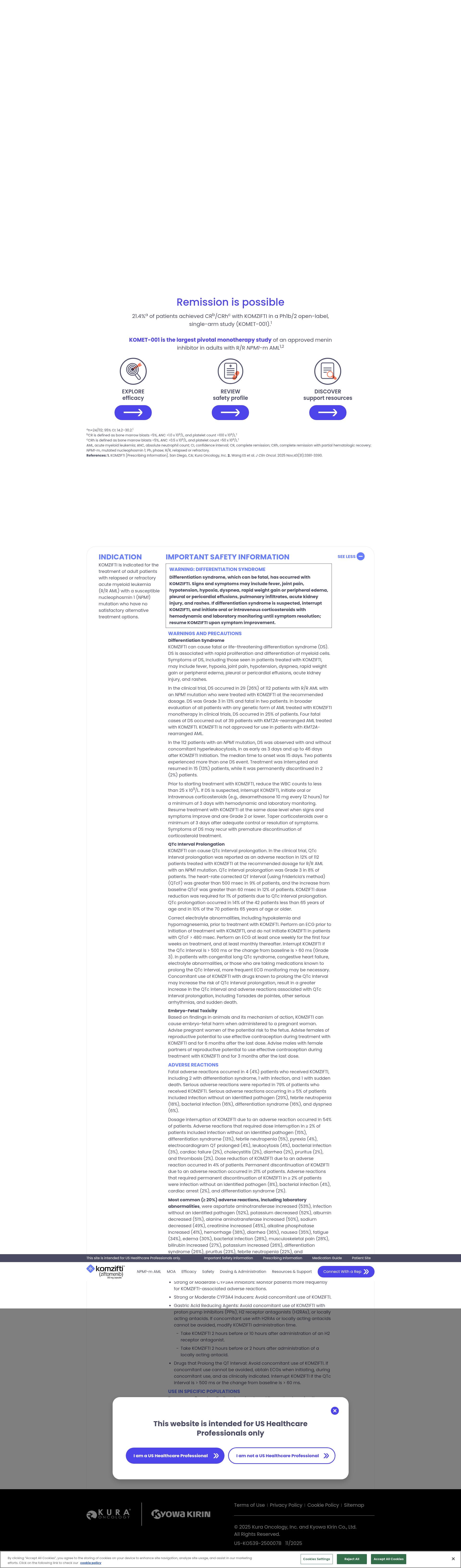 Screenshot of www.komziftihcp.com