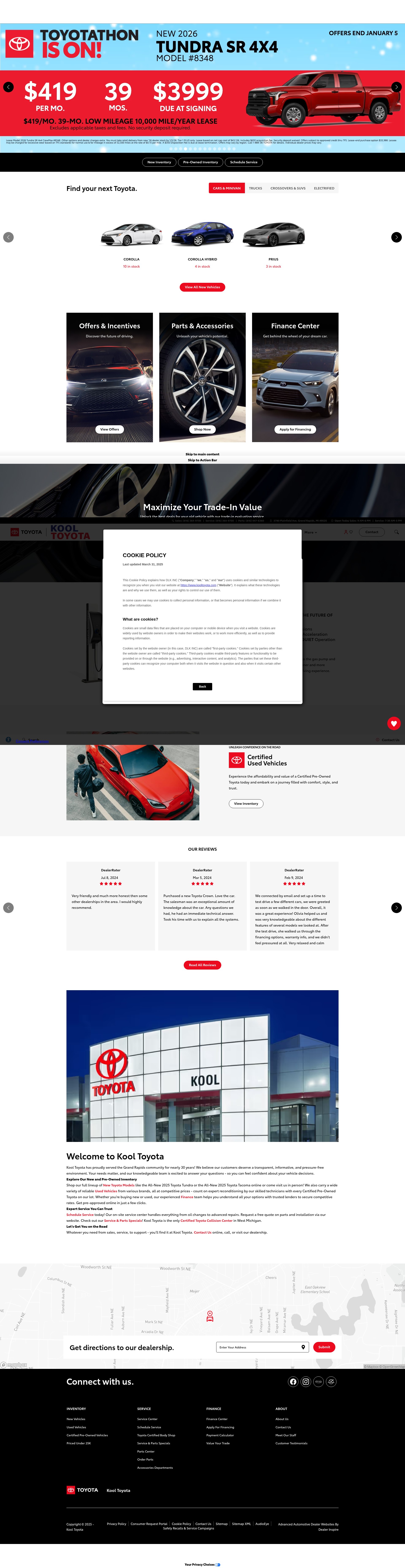 Screenshot of www.kooltoyota.com