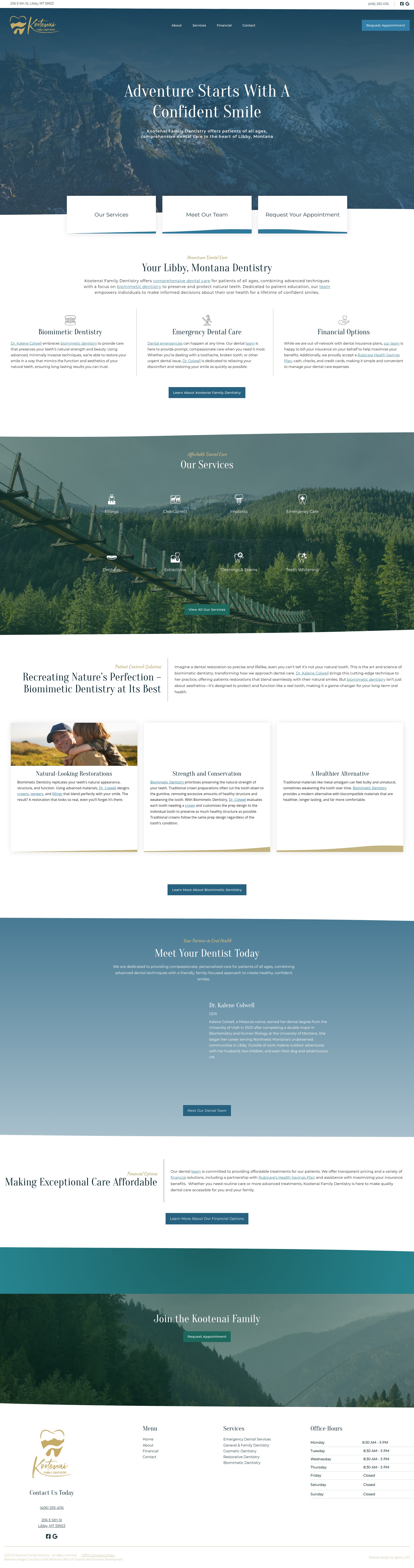Screenshot of www.kootenaidentistry.com