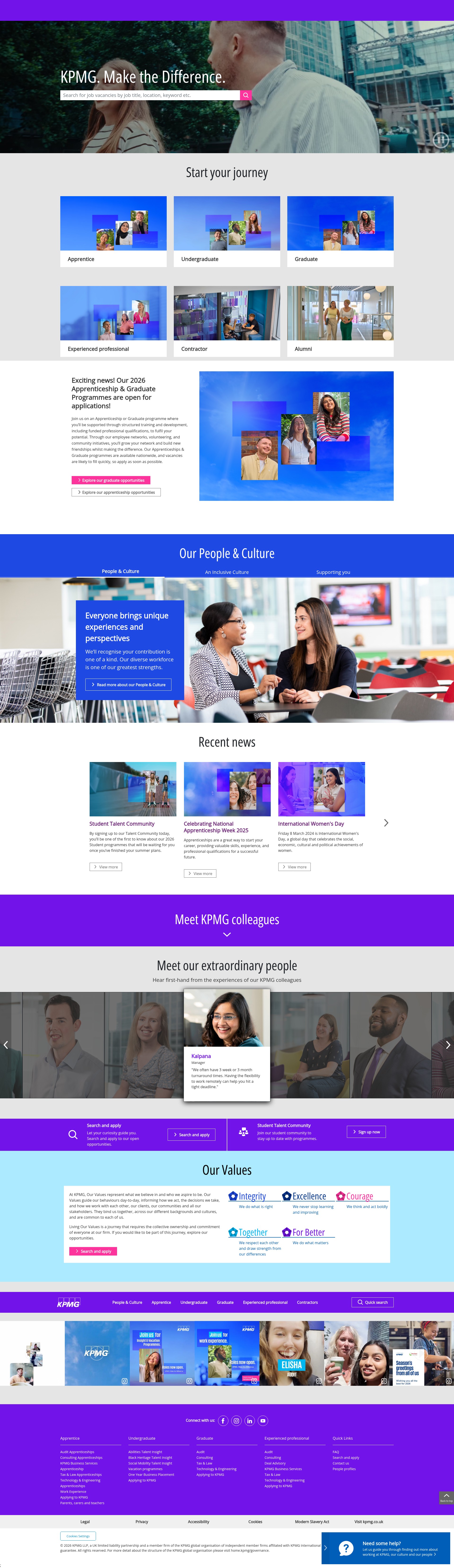 Screenshot of www.kpmgcareers.co.uk