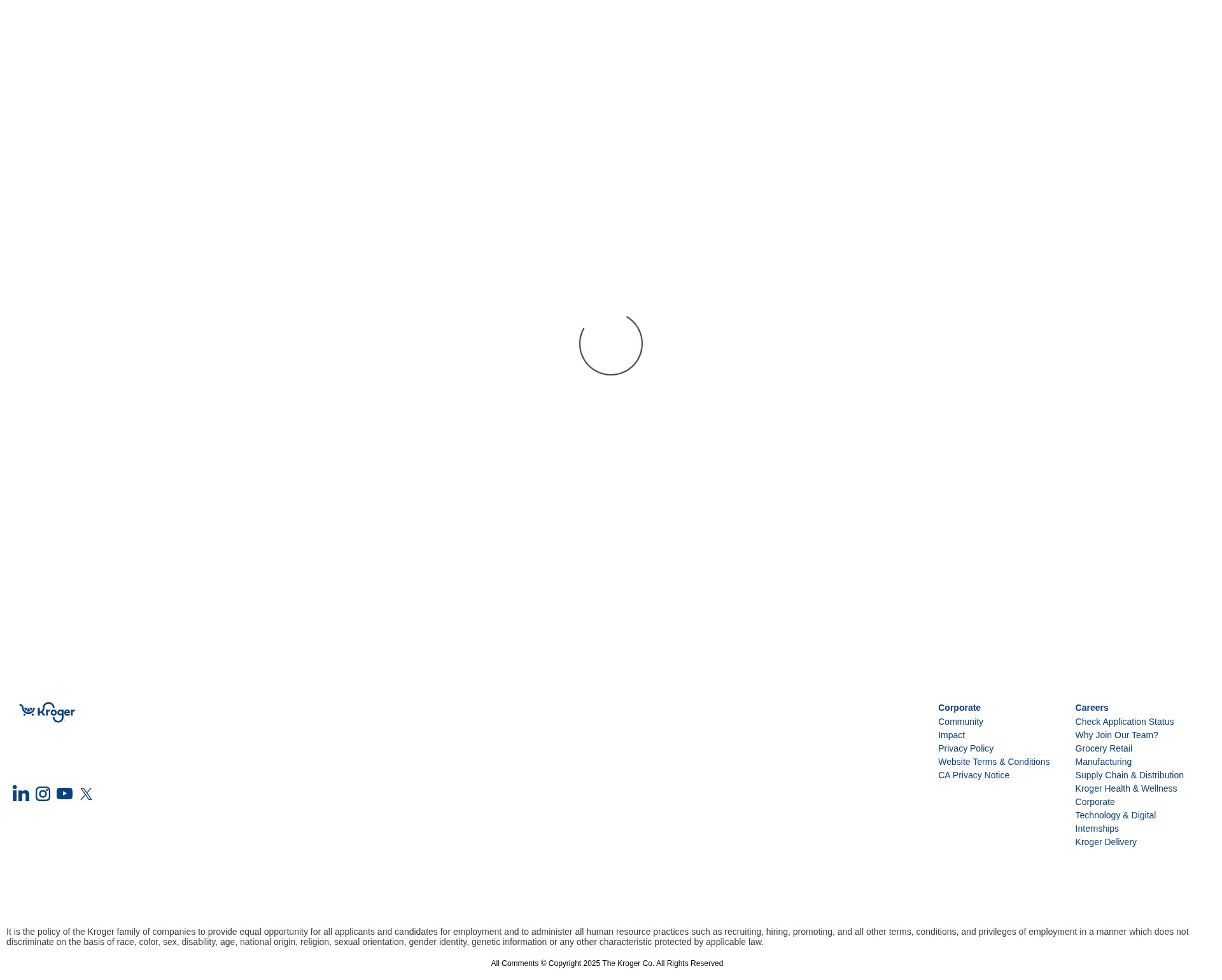 Screenshot of www.krogerfamilycareers.com
