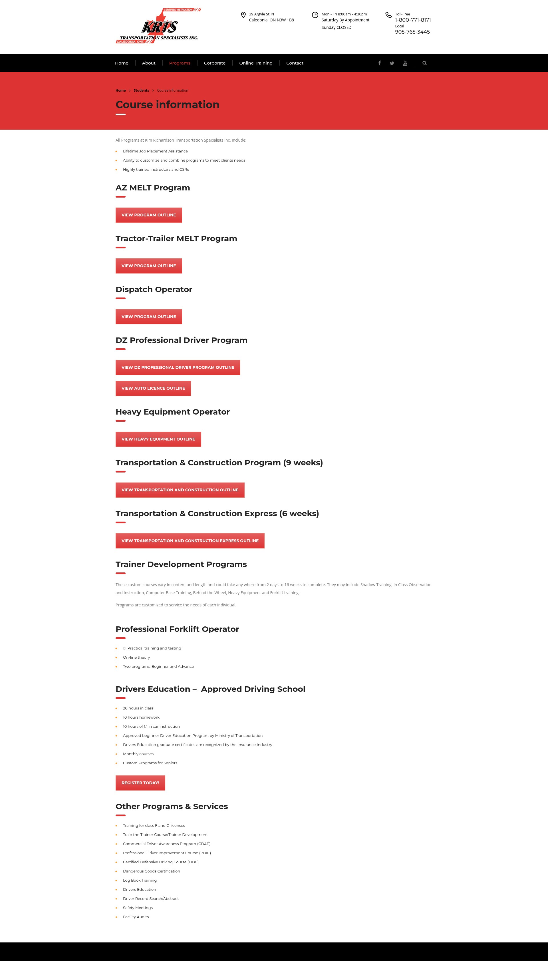 Screenshot of www.krway.com
