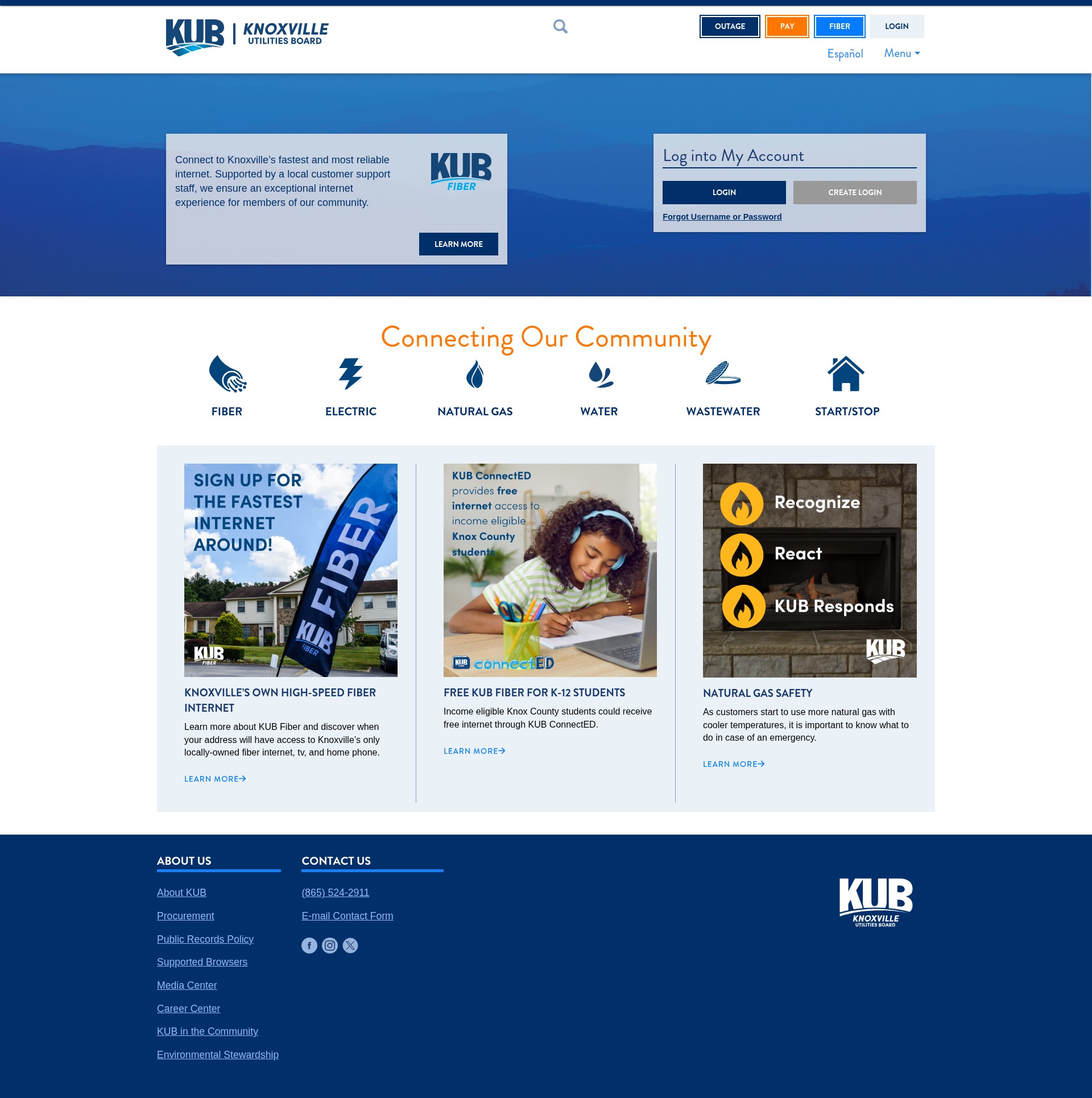 Screenshot of www.kub.org