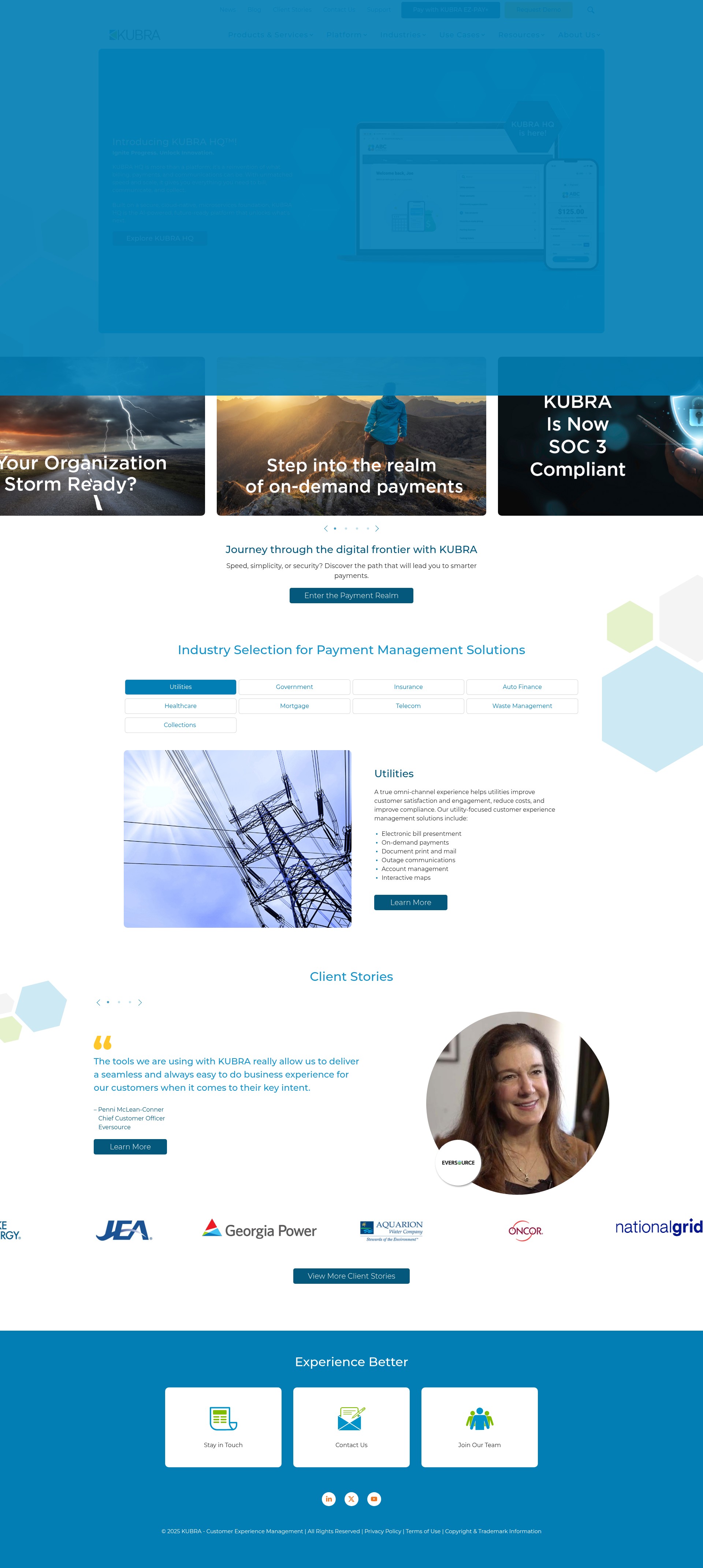 Screenshot of www.kubra.com