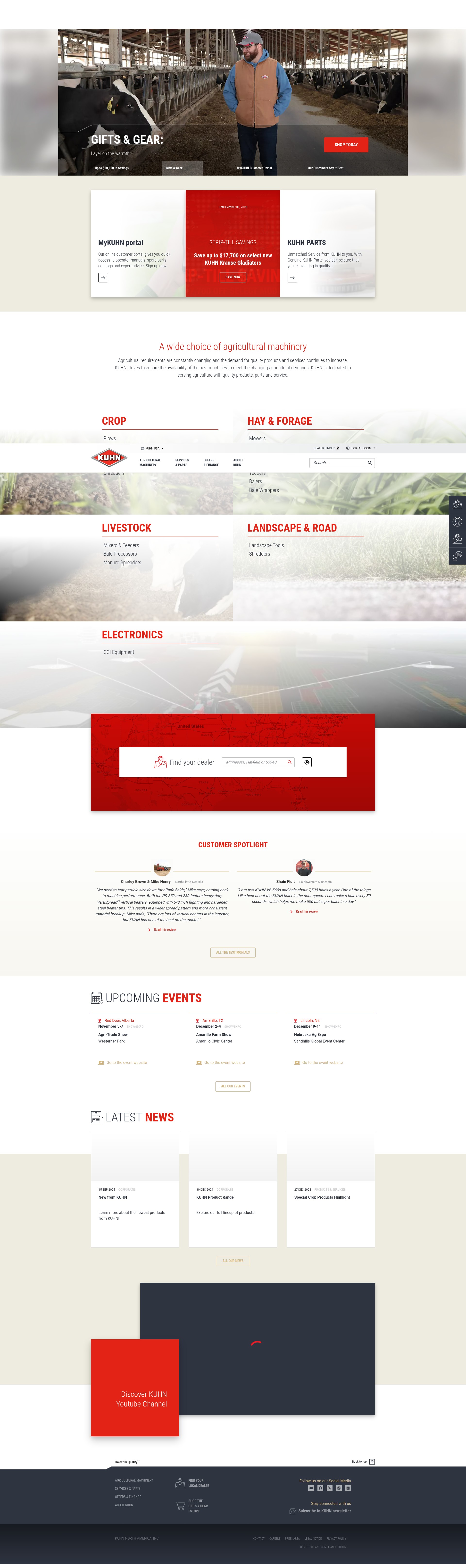 Screenshot of www.kuhn-usa.com